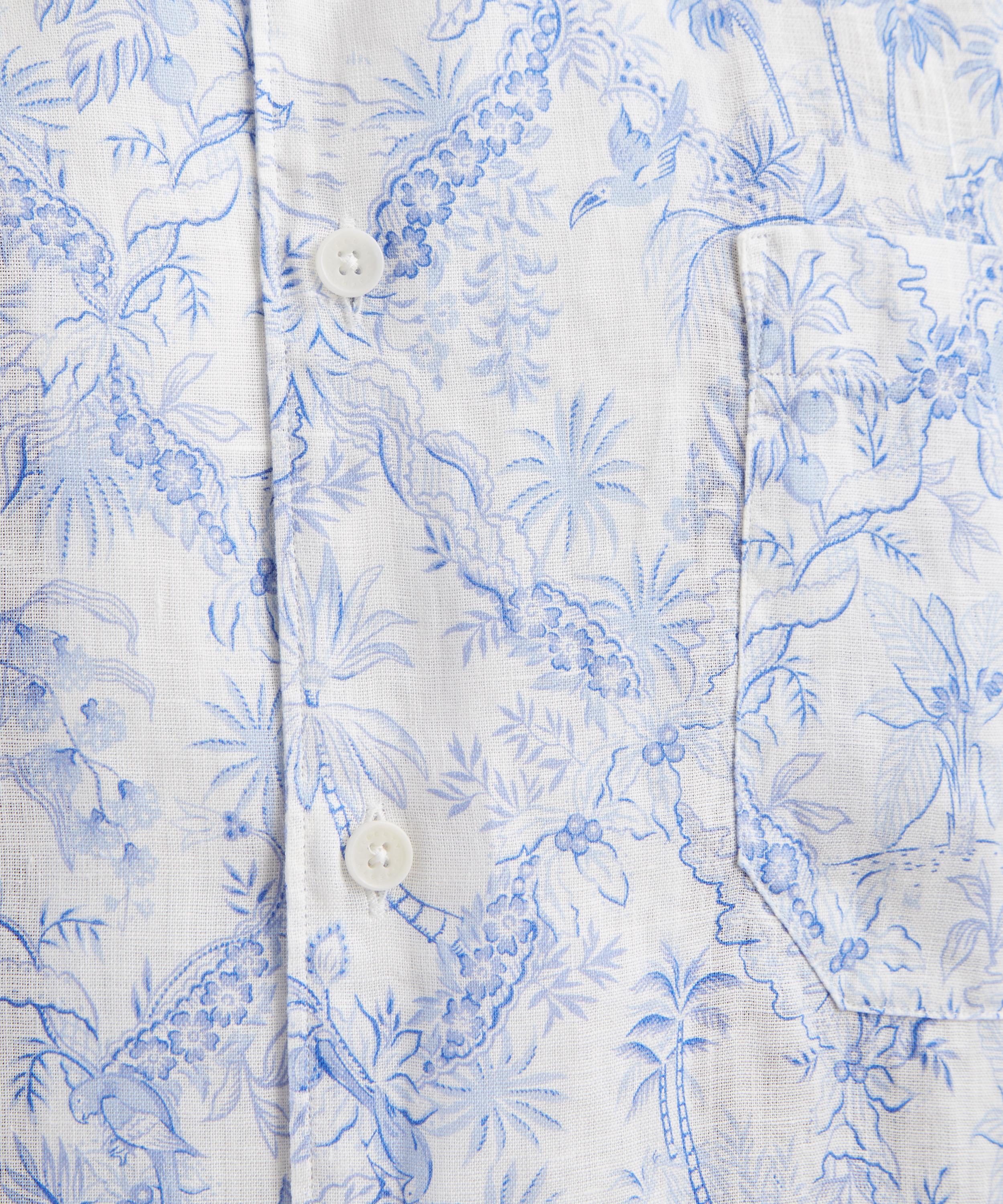 Liberty - Cuban Collar Hemp Shirt in Summer Toile image number 4