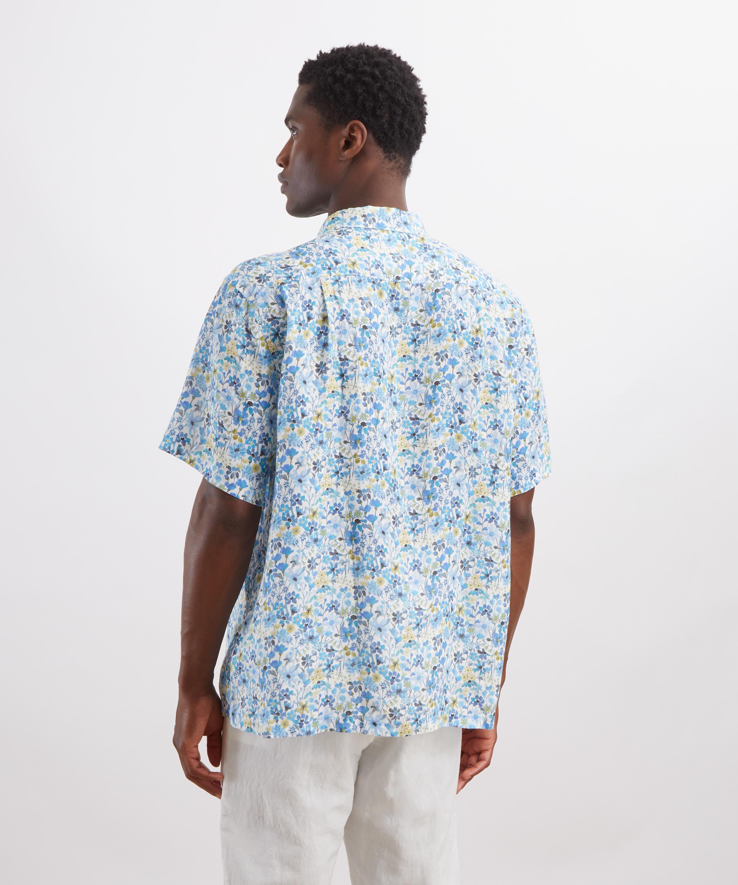 Liberty - Cuban Collar Hemp Shirt in Dreams of Summer image number 3
