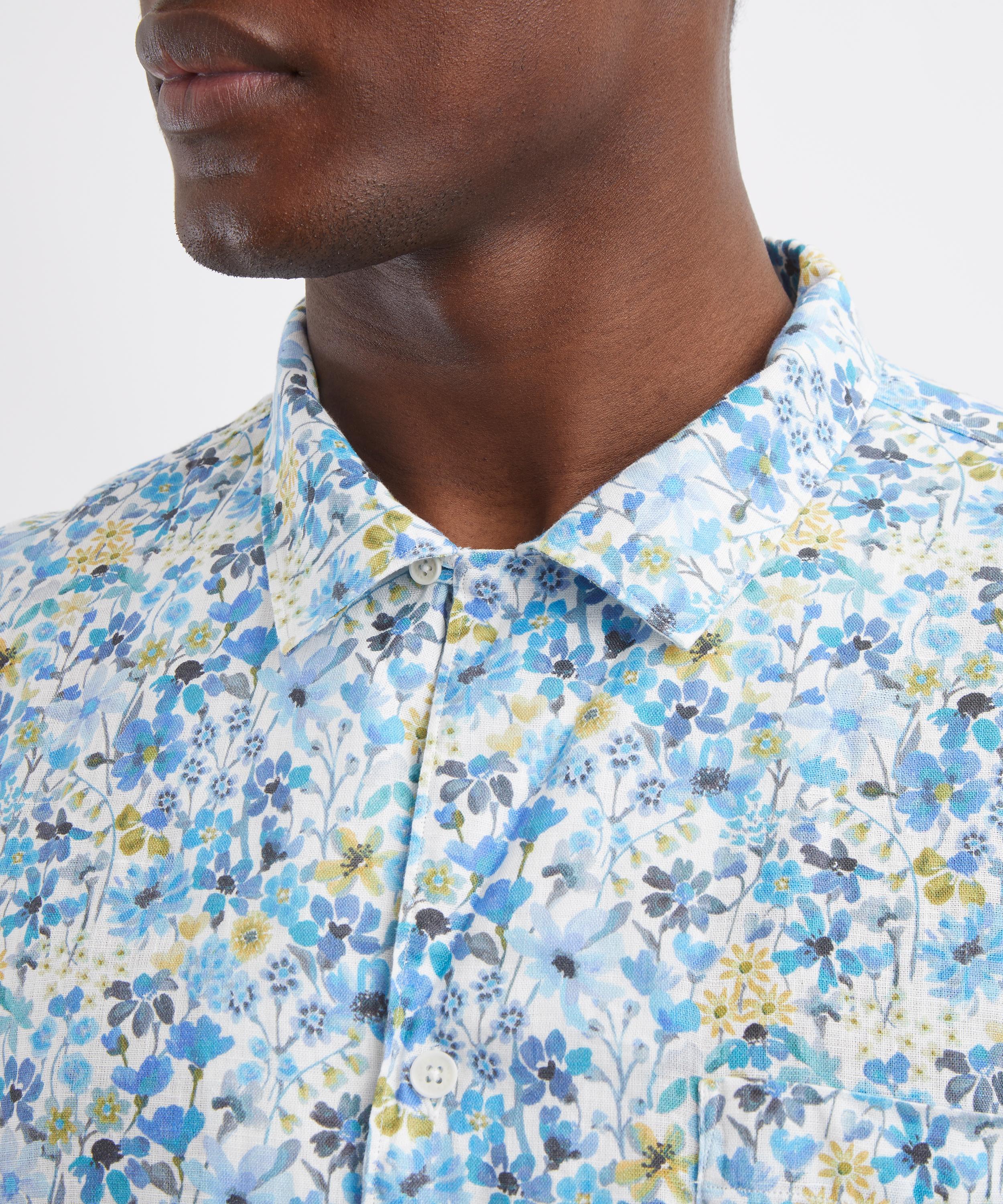 Liberty - Cuban Collar Hemp Shirt in Dreams of Summer image number 4