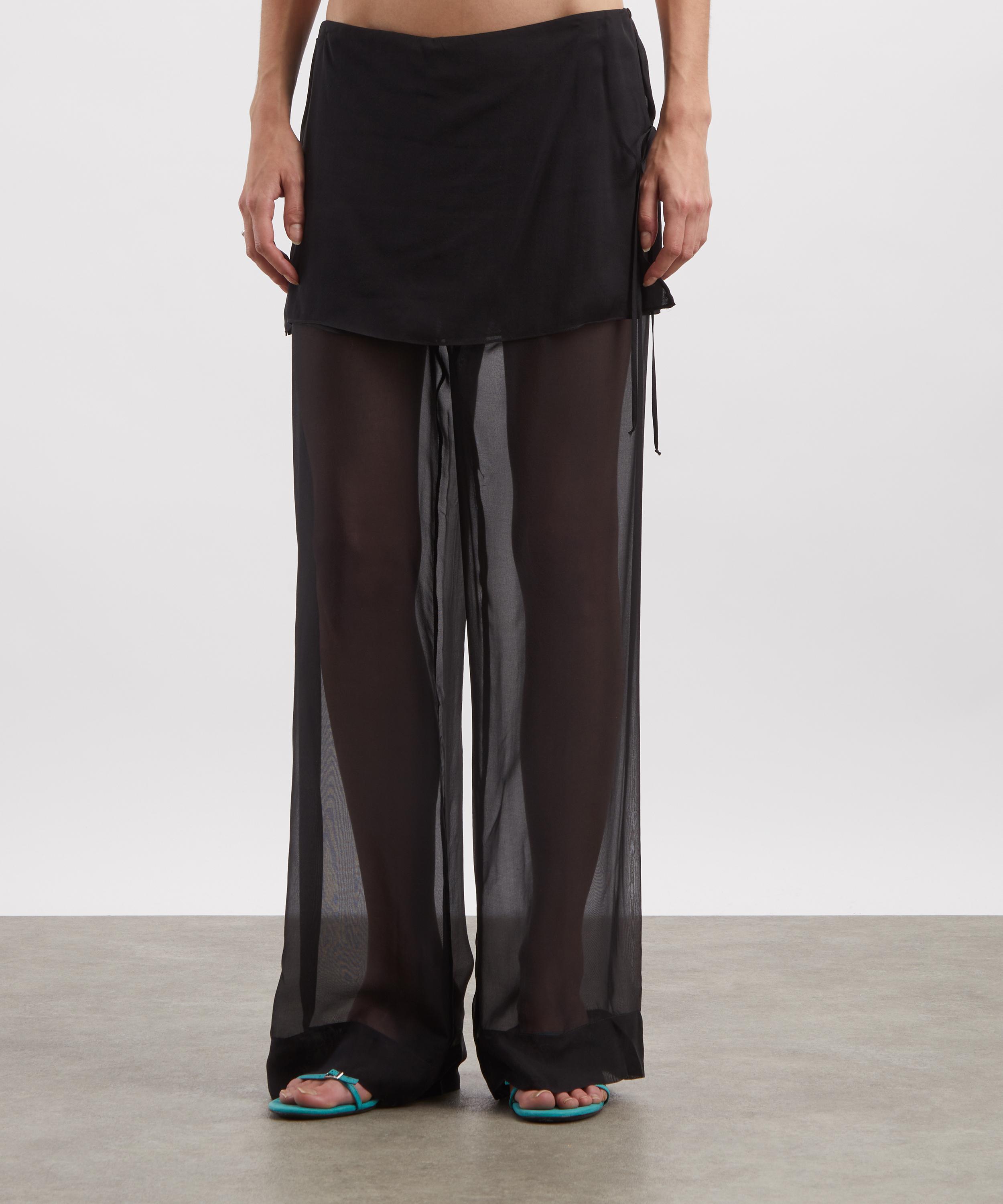 Paloma Wool - Low Archive Silk Black Trousers image number 2
