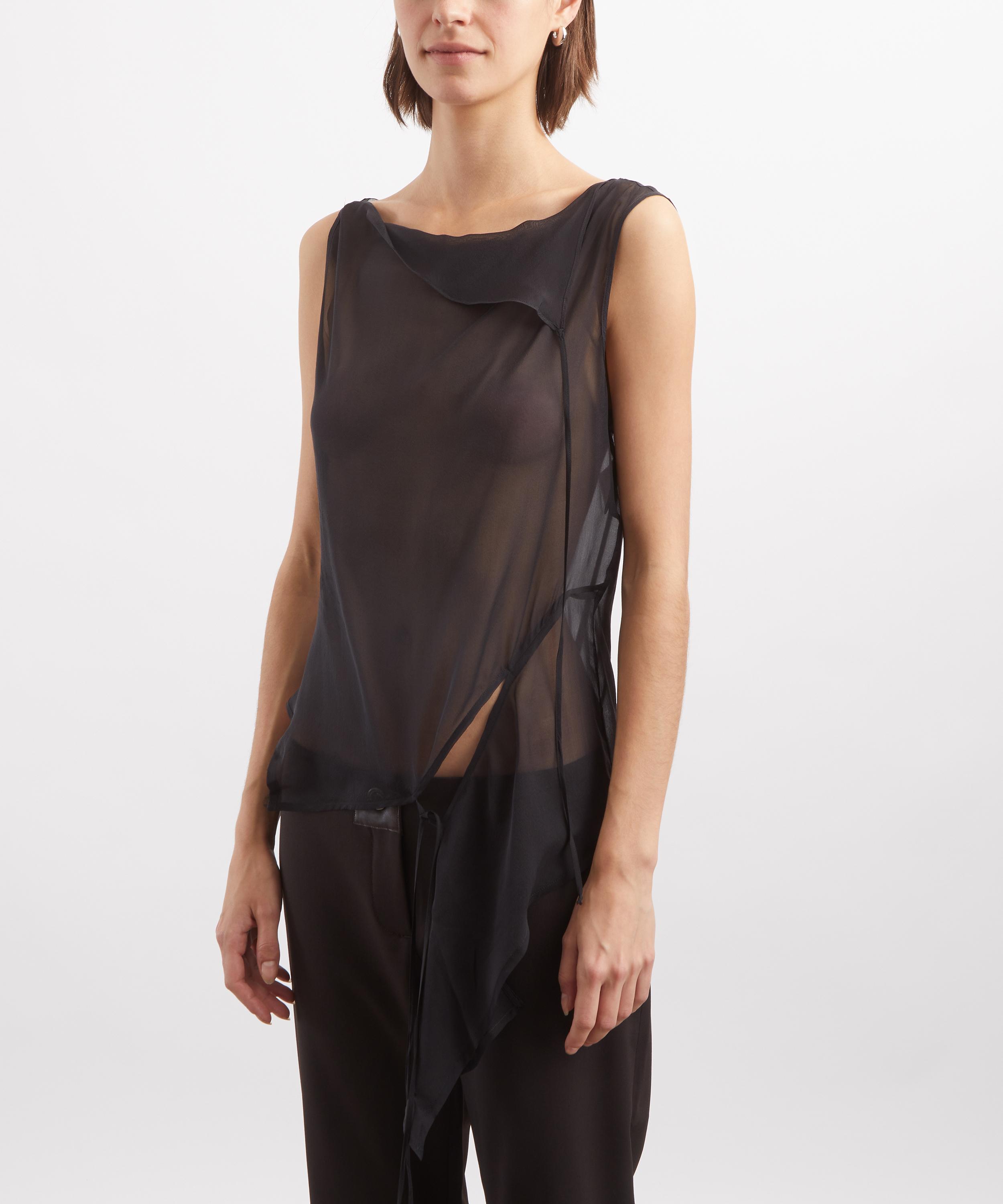 Paloma Wool - Sato Sleeveless Asymmetric Silk Top image number 2