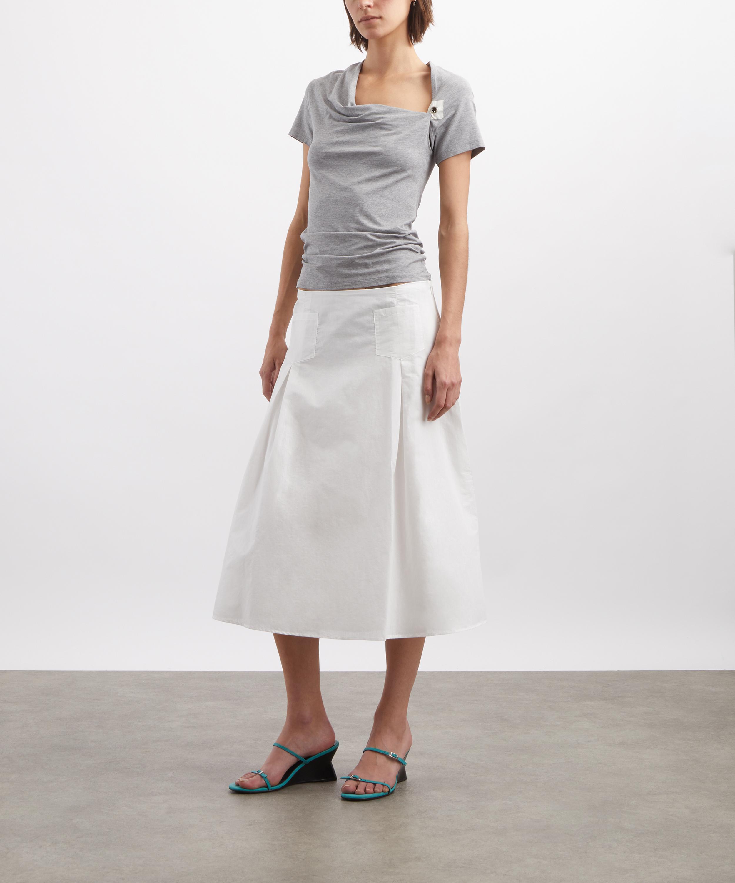 Paloma Wool - Dimi White Flared Midi Skirt image number 1