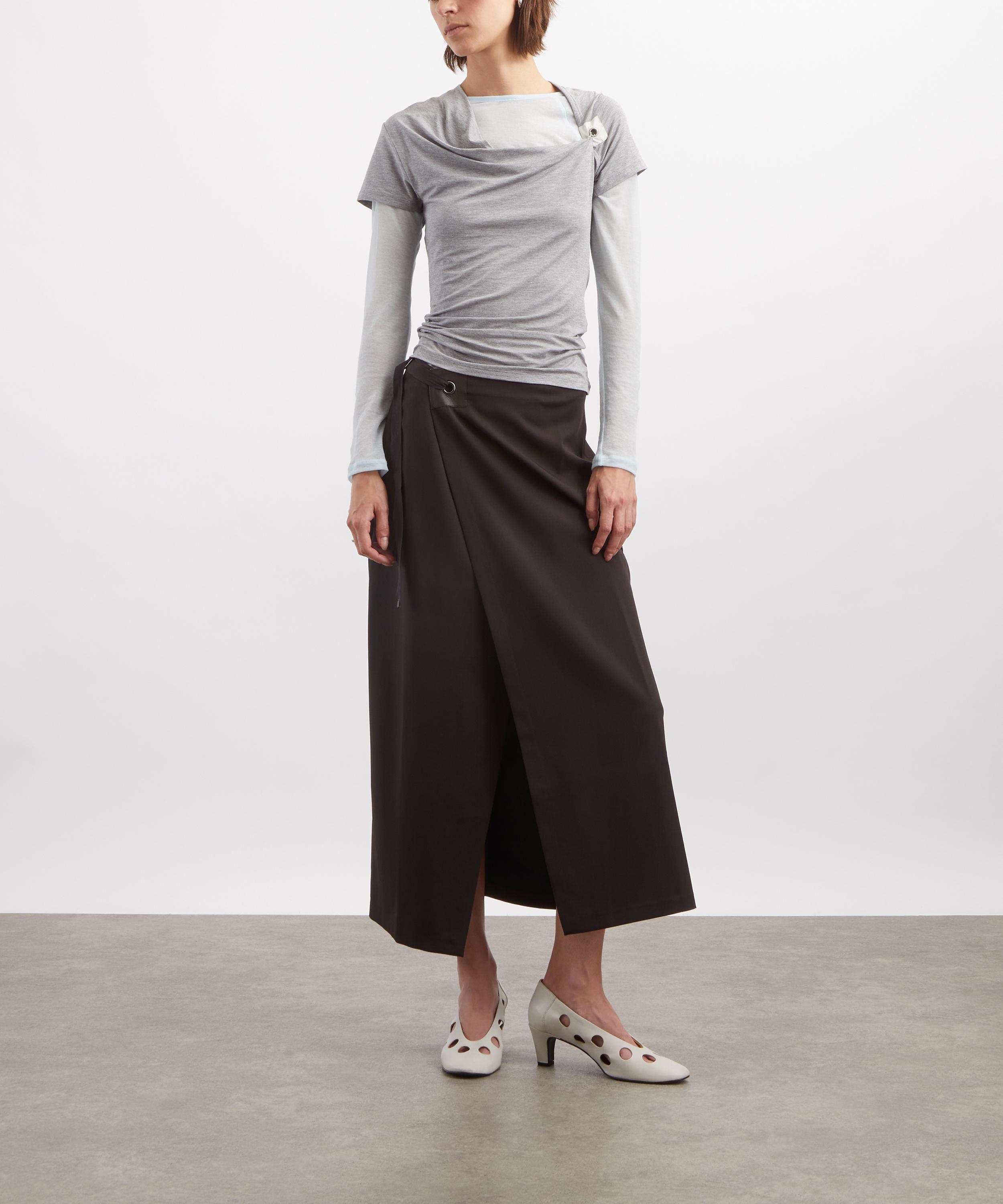 Paloma Wool - Blont Brown Long Wrap Skirt image number 1
