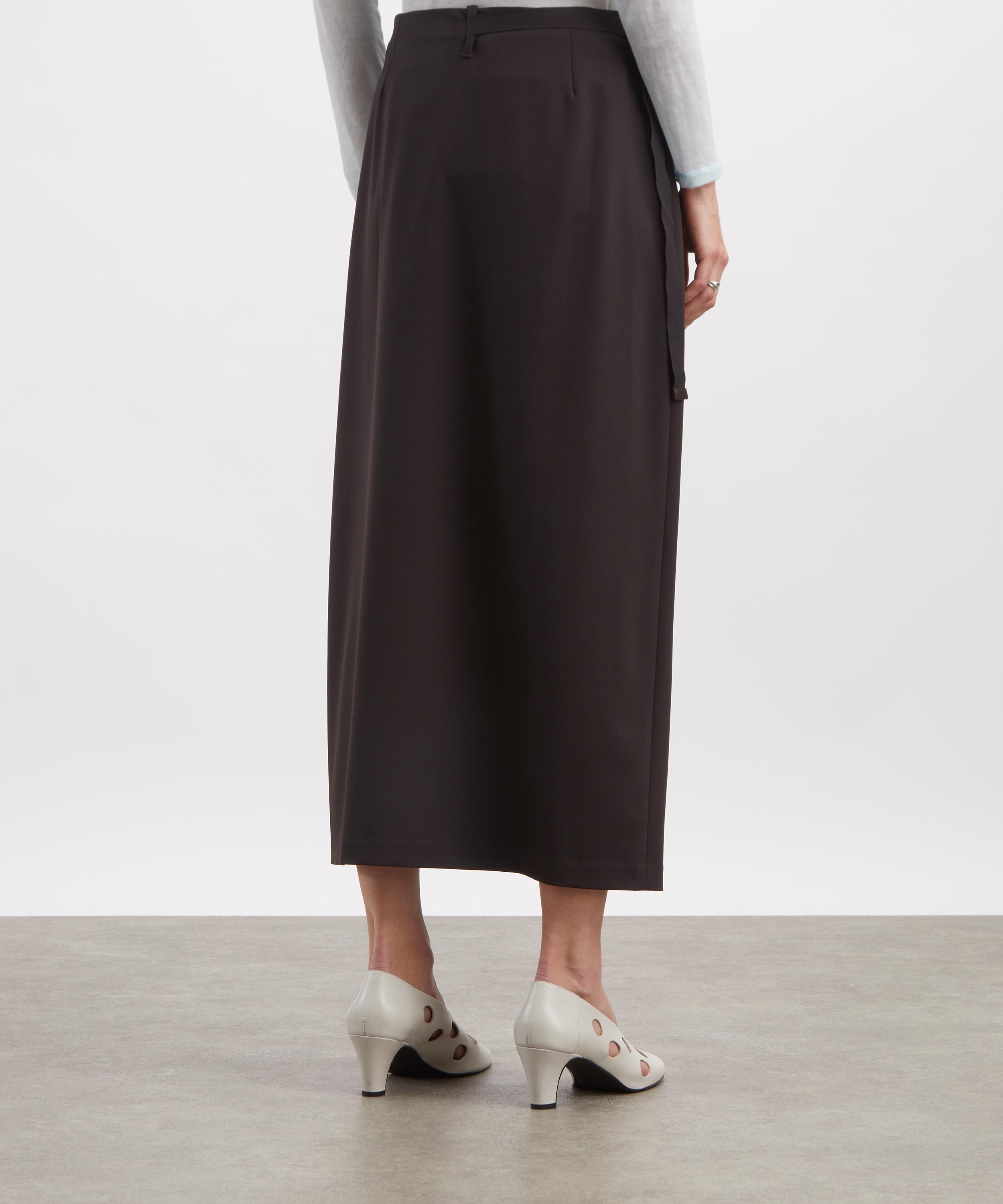 Paloma Wool - Blont Brown Long Wrap Skirt image number 3