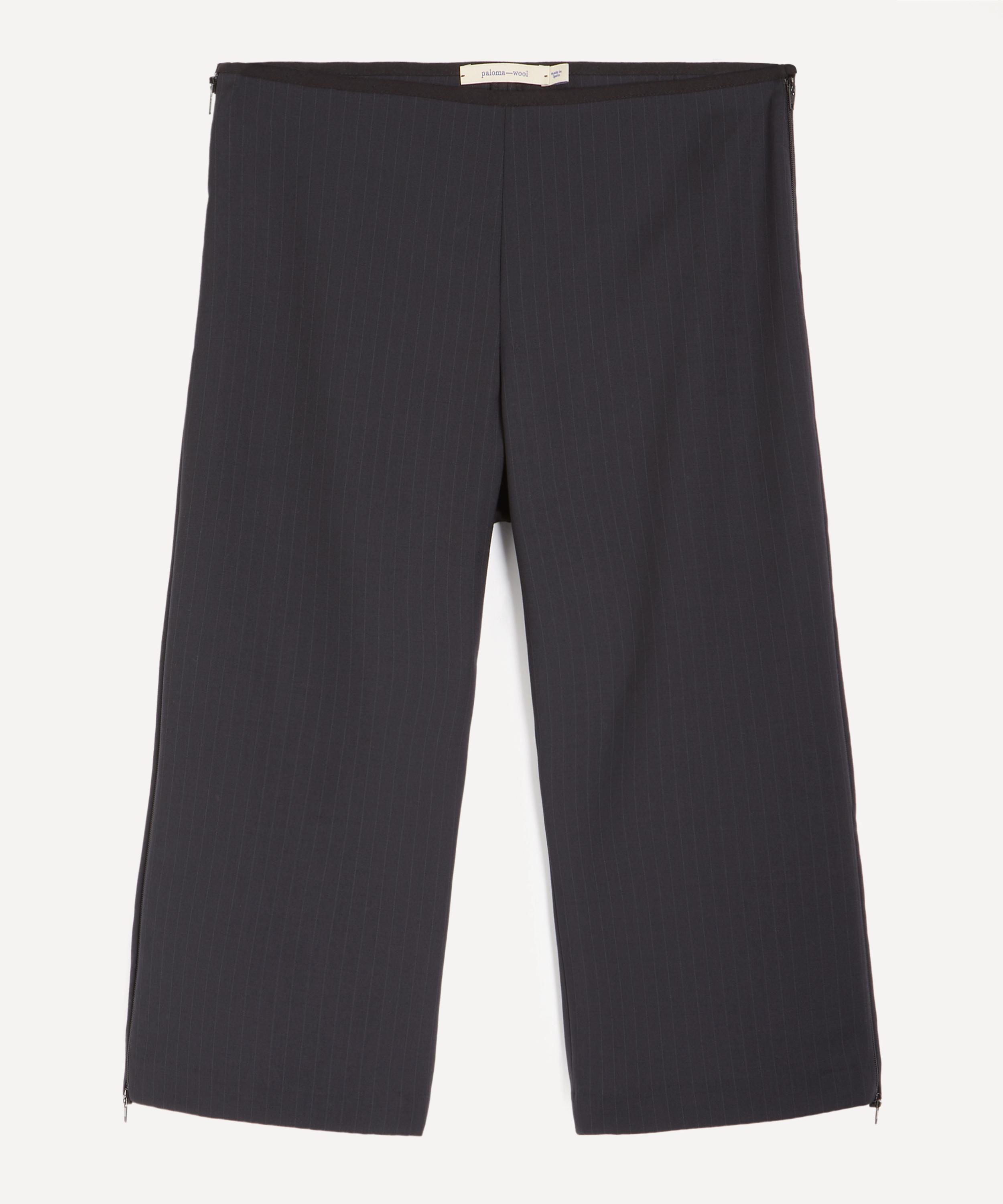 Paloma Wool - Lumieti Dark Grey Pinstripe Capri Trousers