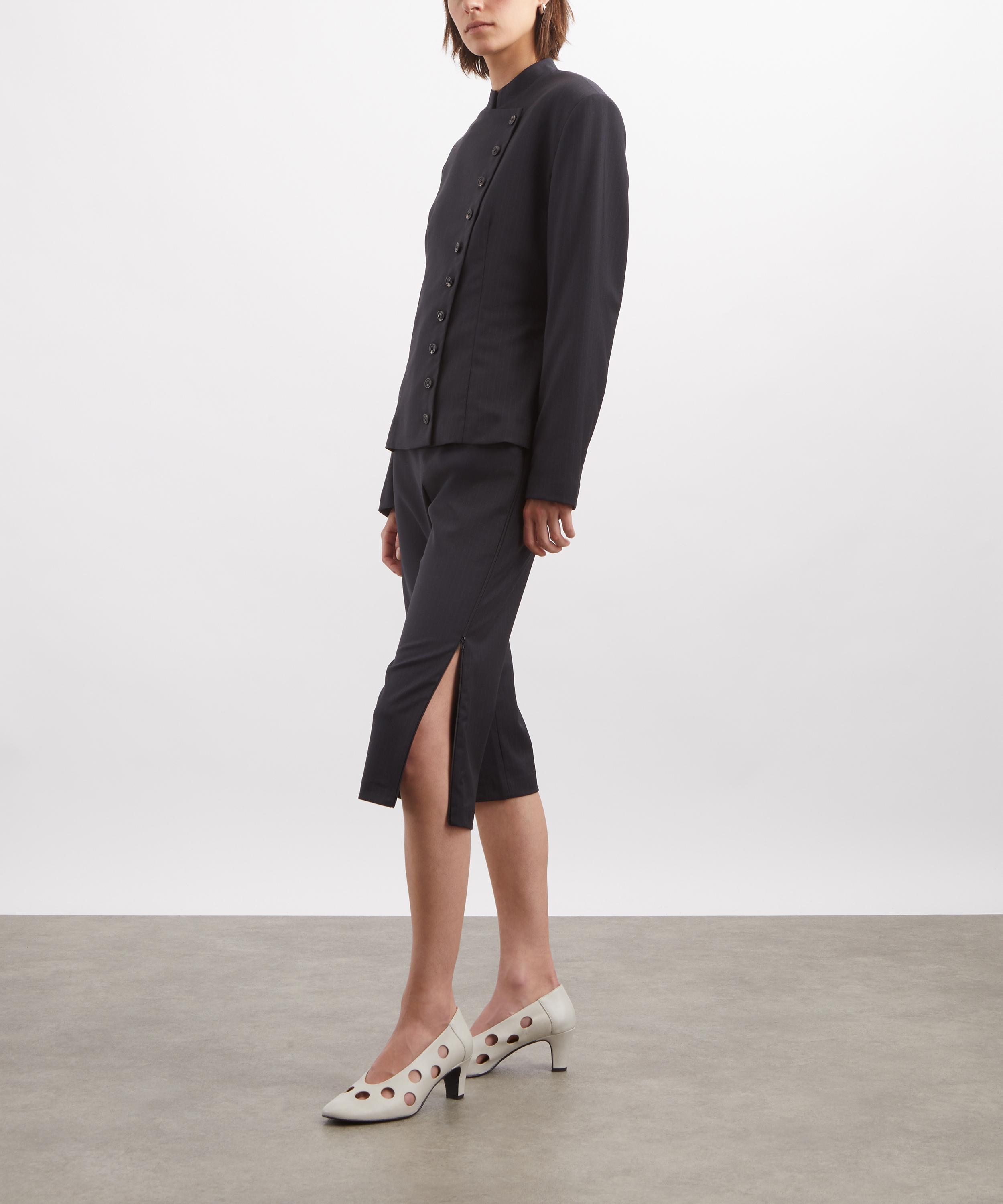 Paloma Wool - Lumieti Dark Grey Pinstripe Capri Trousers image number 1