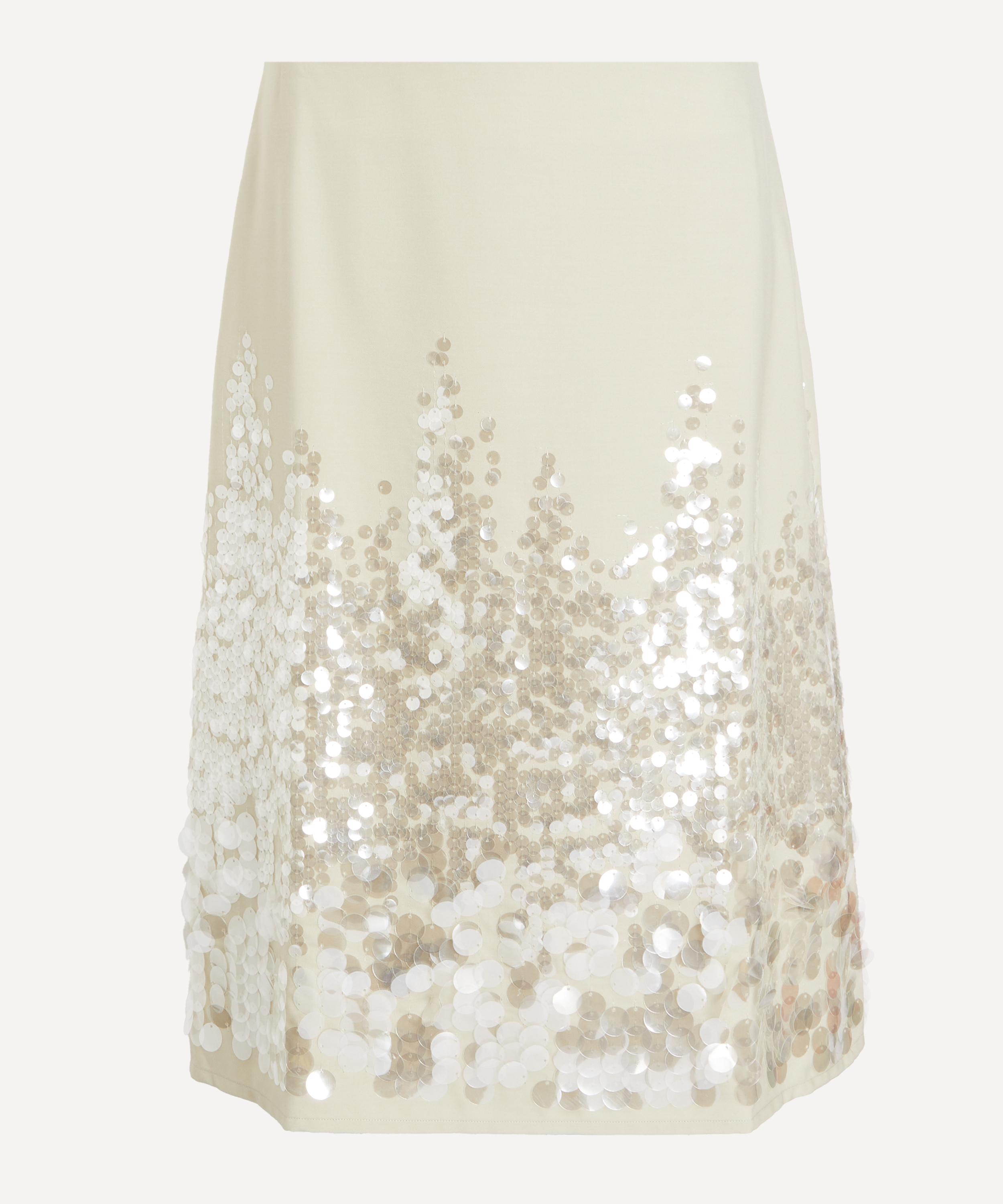 Paloma Wool - Ara Khaki Gradient Sequin Midi Skirt