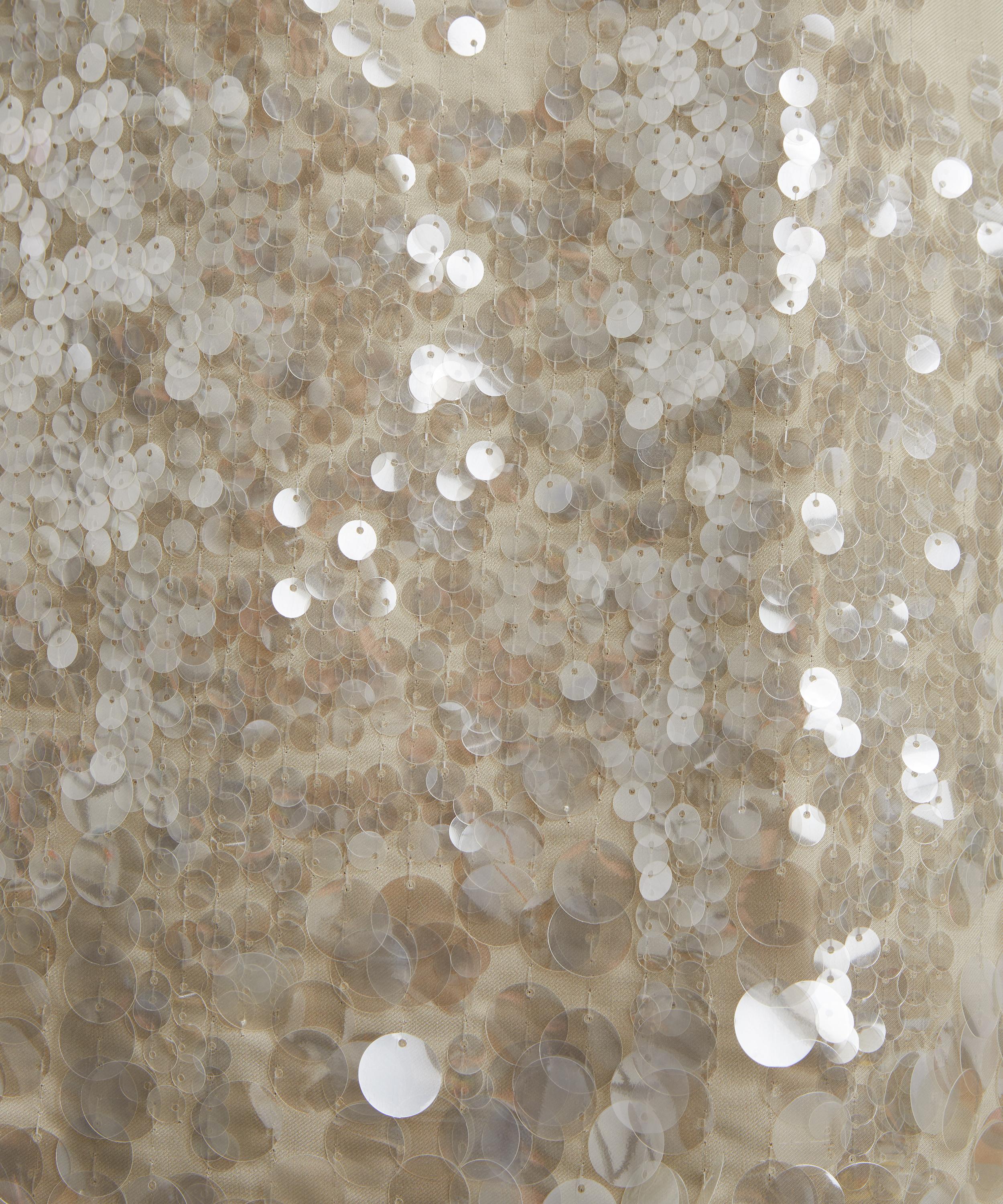 Paloma Wool - Ara Khaki Gradient Sequin Midi Skirt image number 4