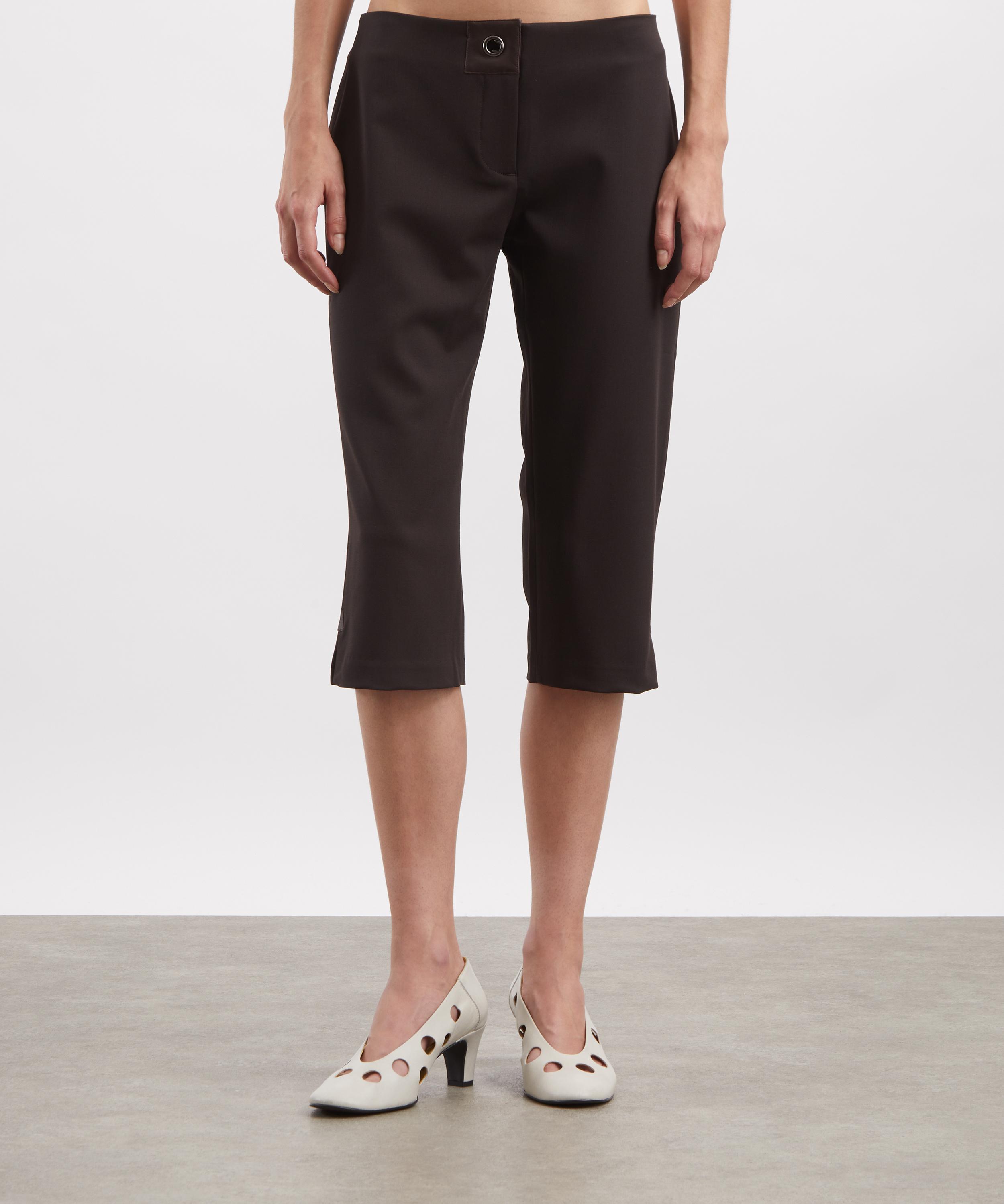 Paloma Wool - Salin Brown Fitted Capri Trousers image number 2