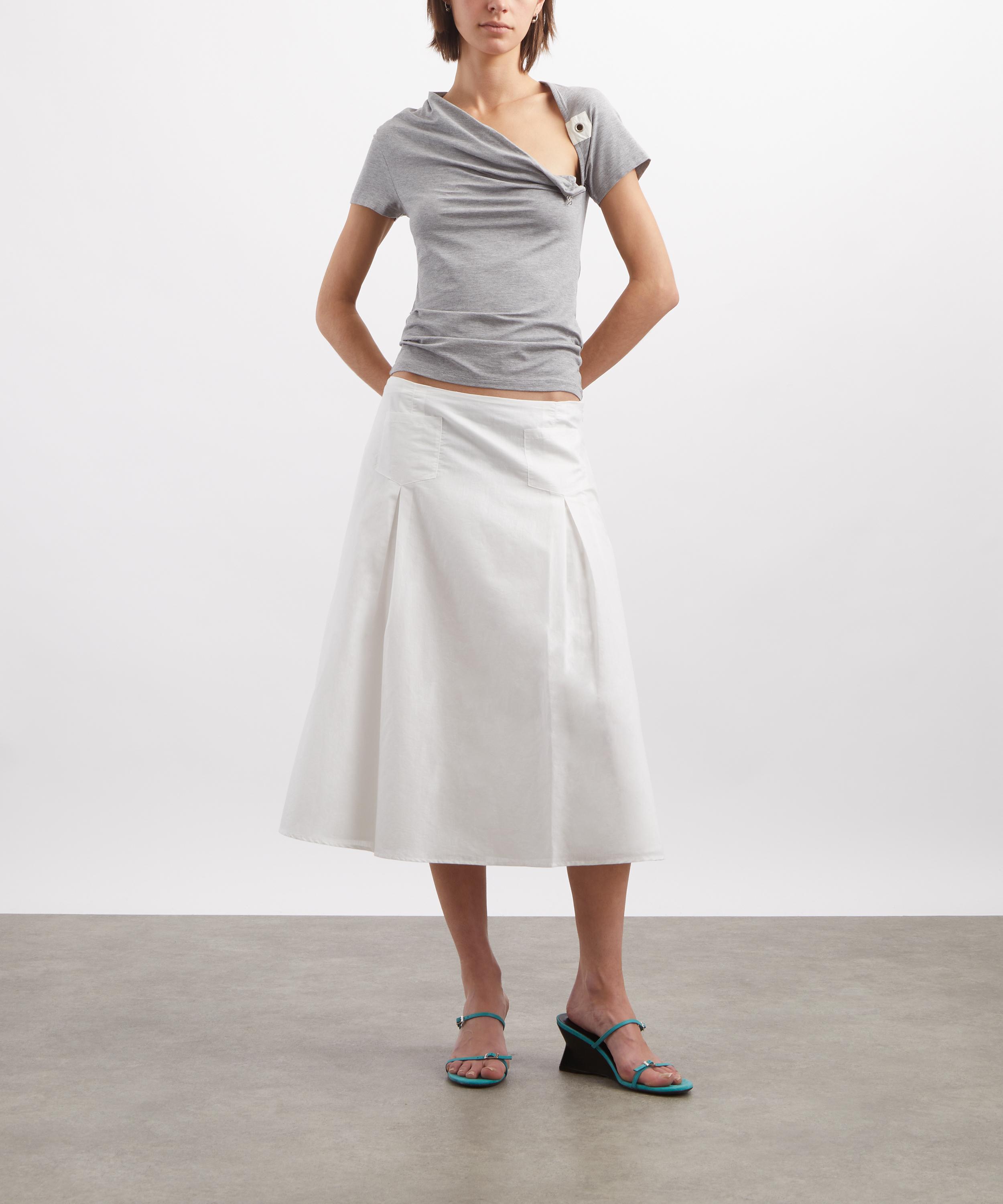 Paloma Wool - Miro Grey Draped Neckline Top image number 1