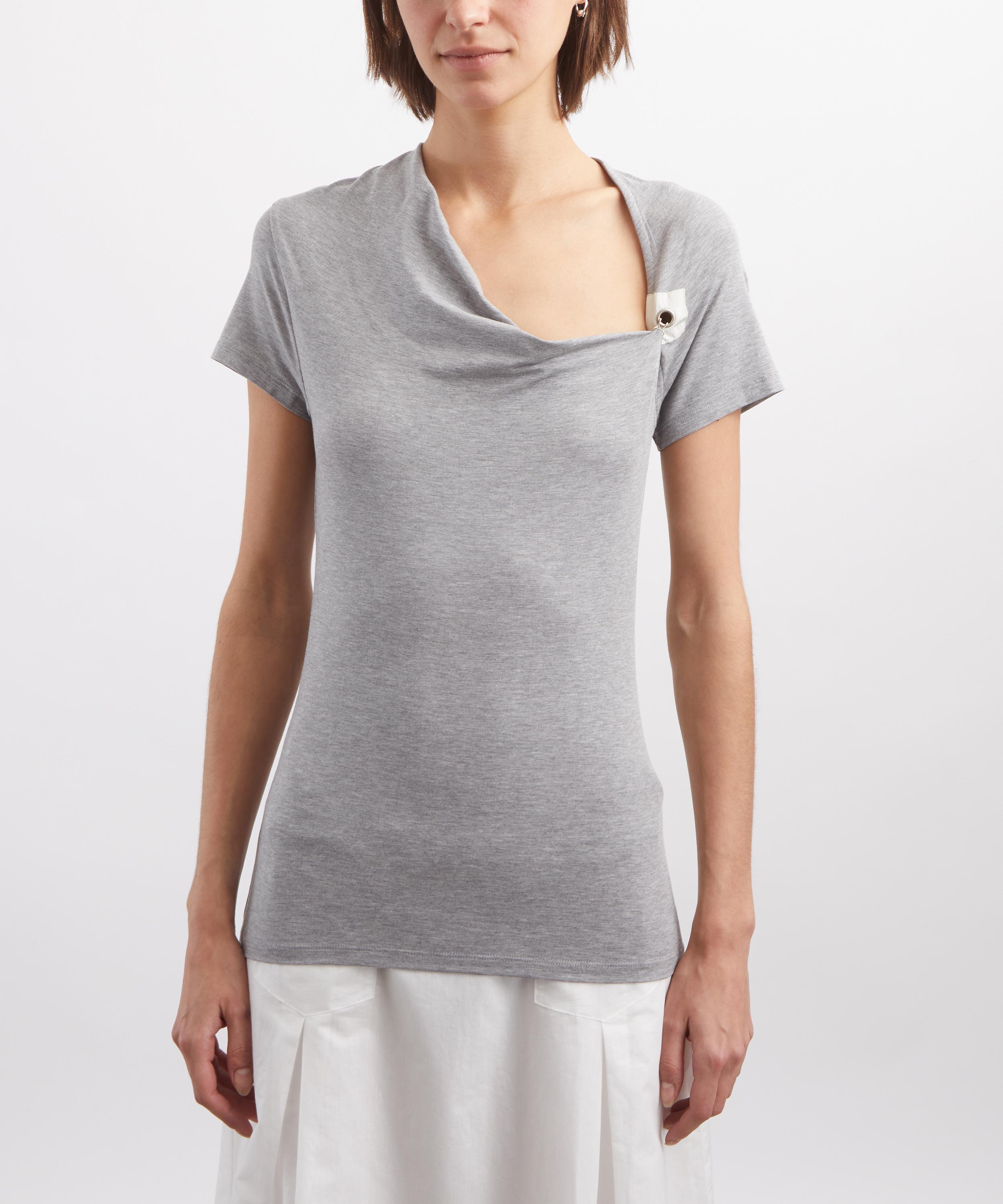 Paloma Wool - Miro Grey Draped Neckline Top image number 2