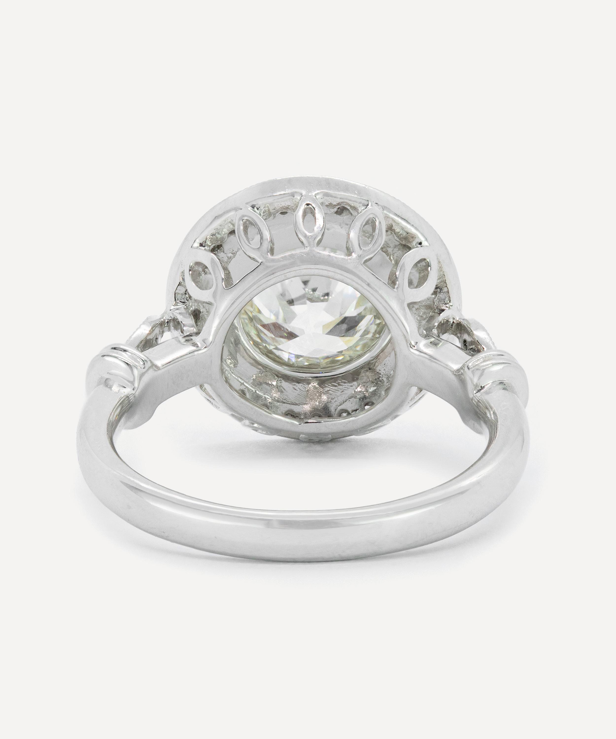 Kojis - Platinum Old European Cut Diamond Cluster Ring image number 3