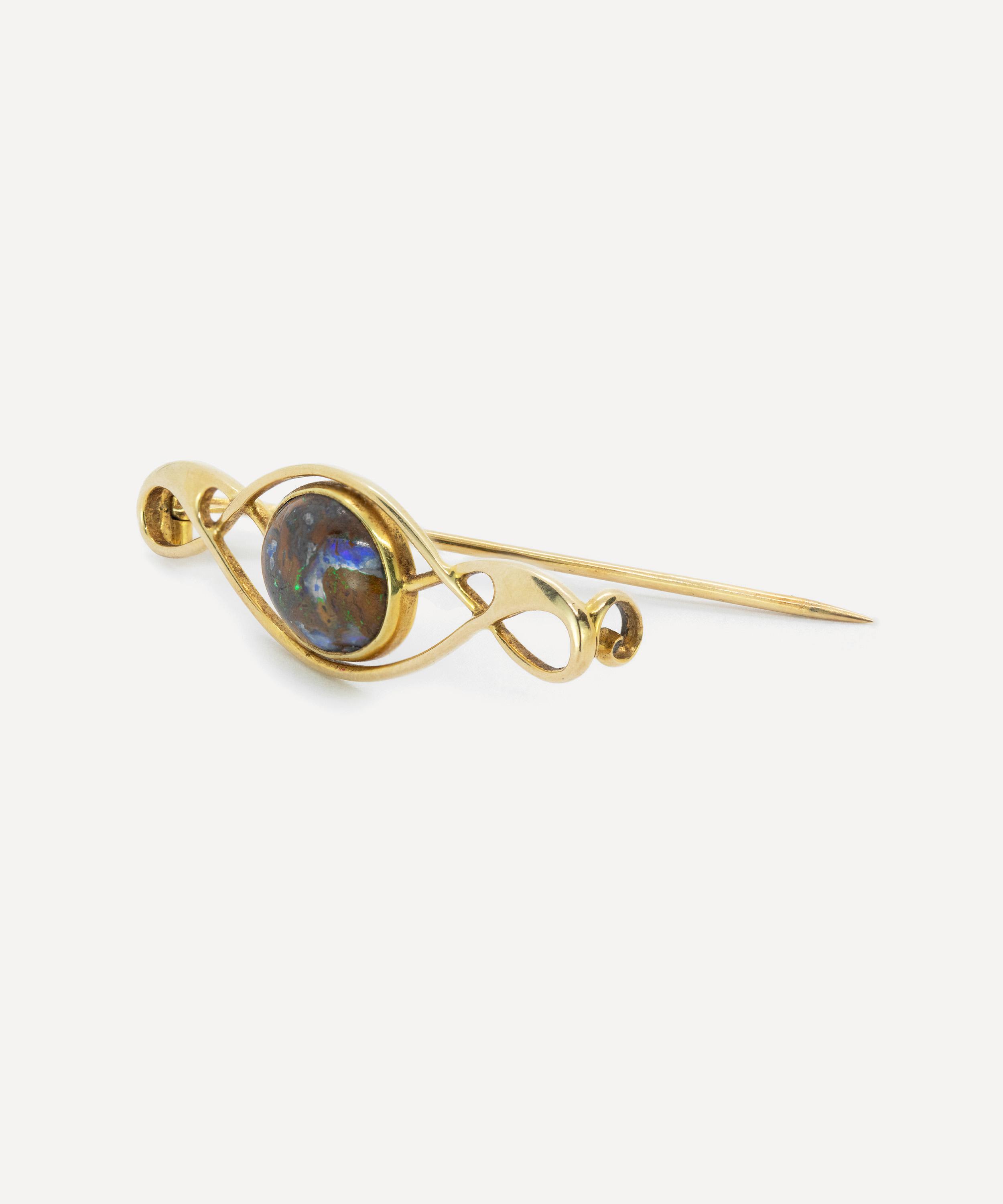 Kojis - 15ct Gold Boulder Opal Bar Brooch image number 1
