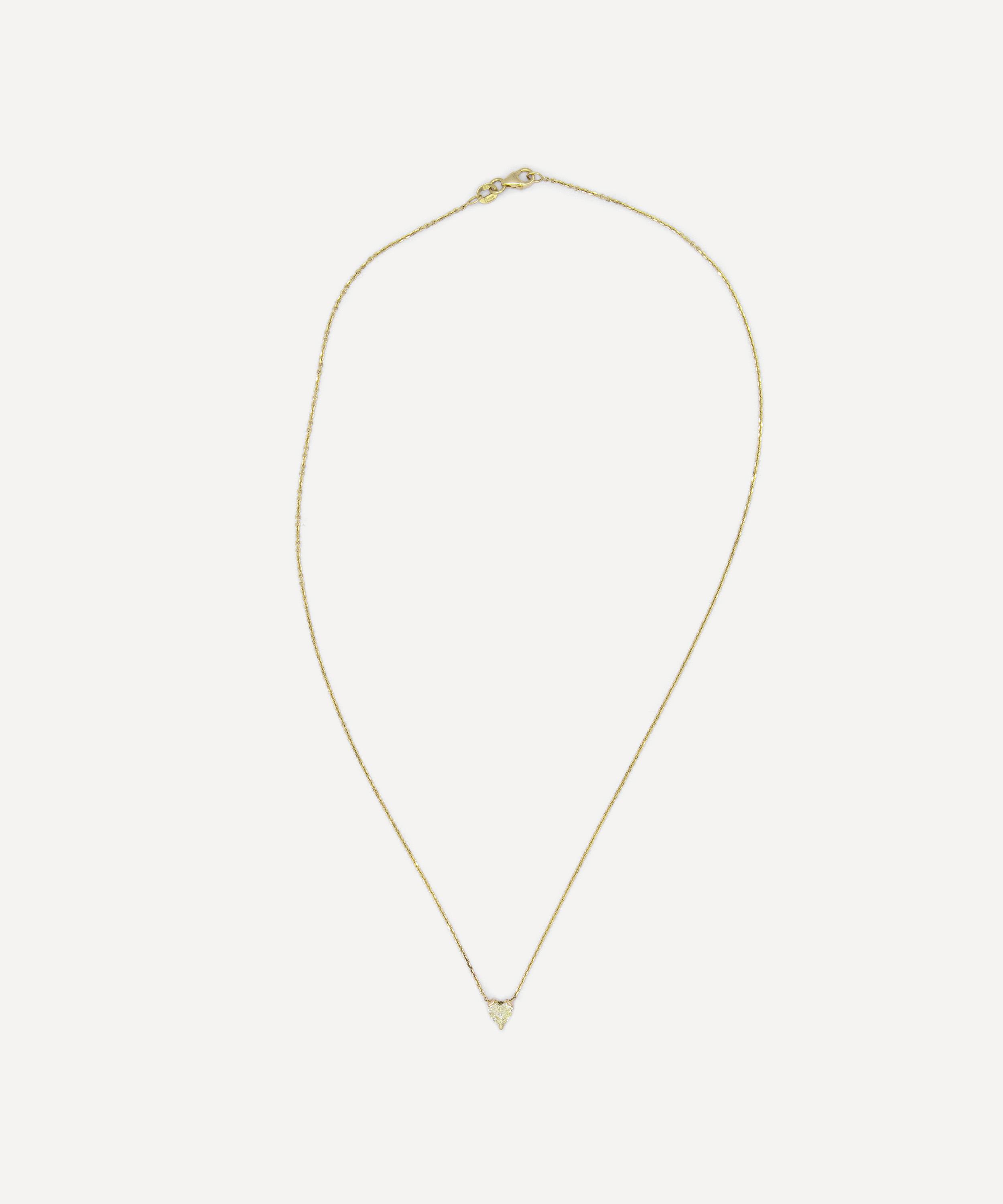 Kojis - 14ct Gold Yellow Diamond Heart Pendant Necklace image number 1