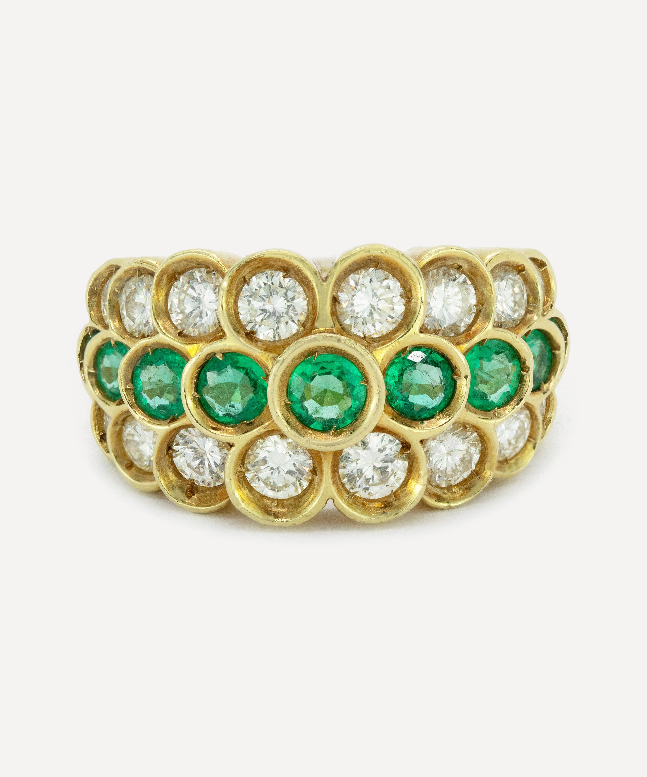 Kojis - 18ct Gold Emerald and Diamond Ring