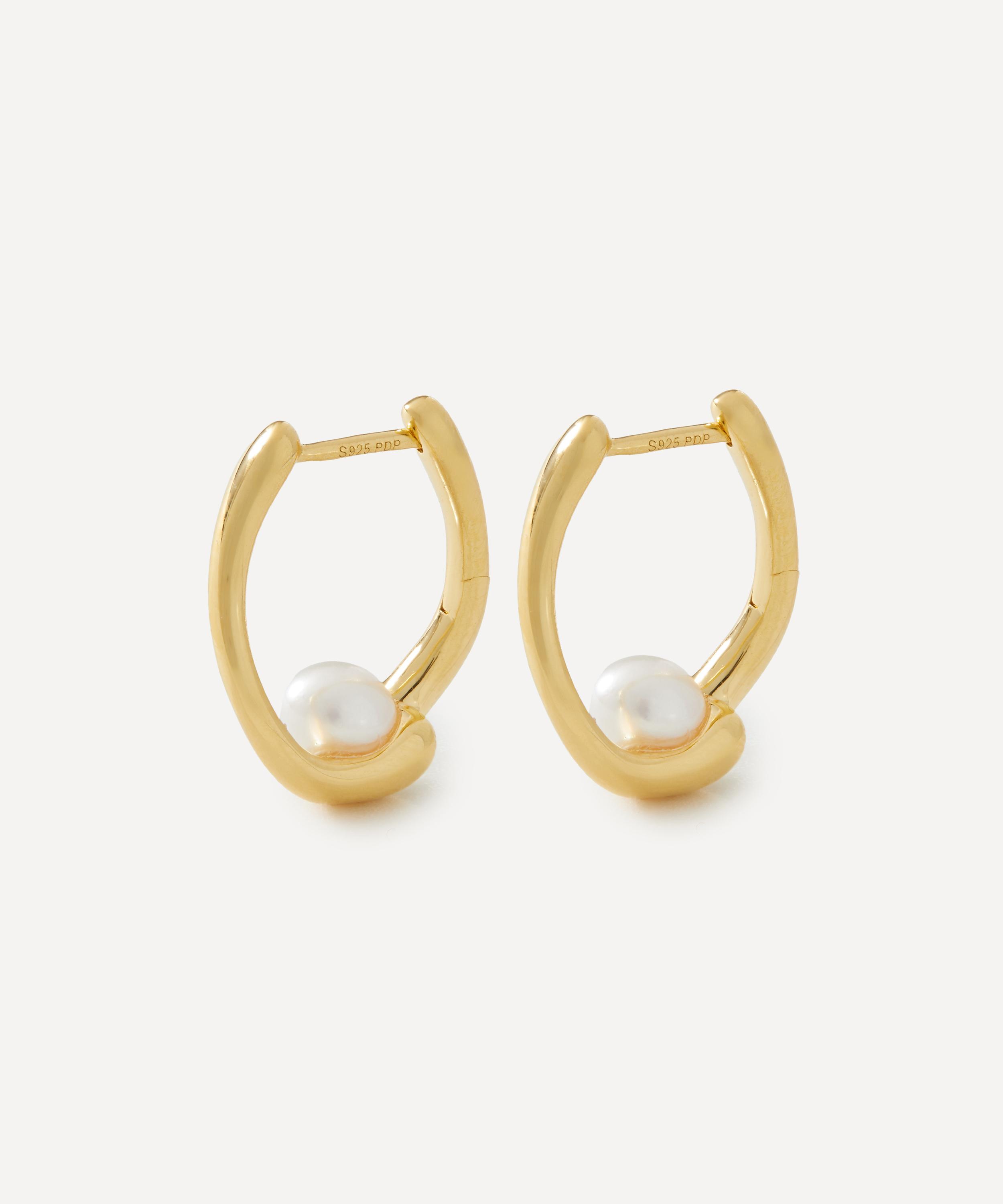PDPAOLA - 18ct Gold-Plated La Perla Aura Hoop Earrings