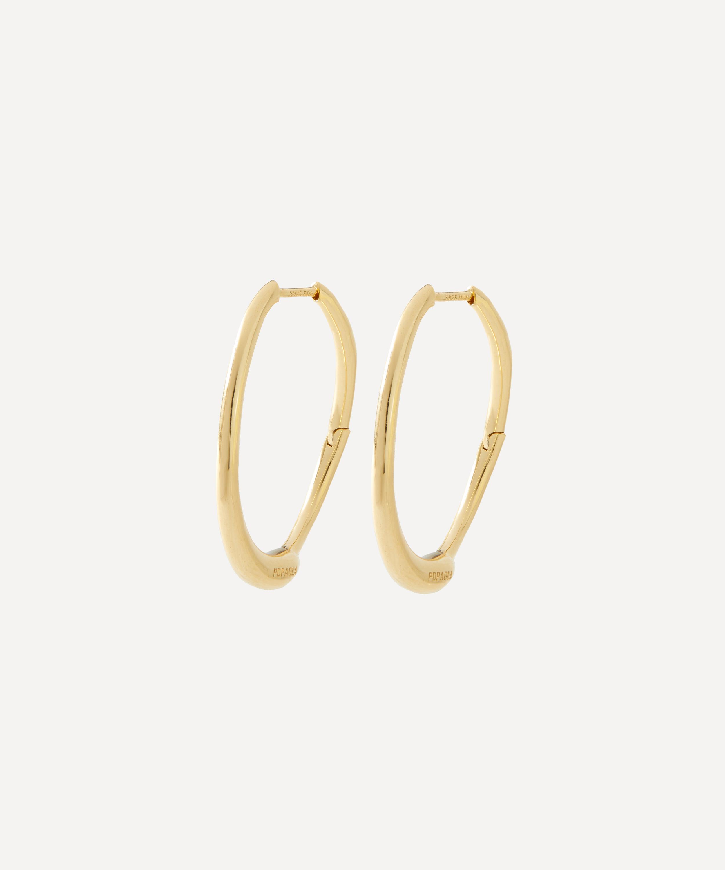 PDPAOLA - 18ct Gold-Plated Halo Hoop Earrings