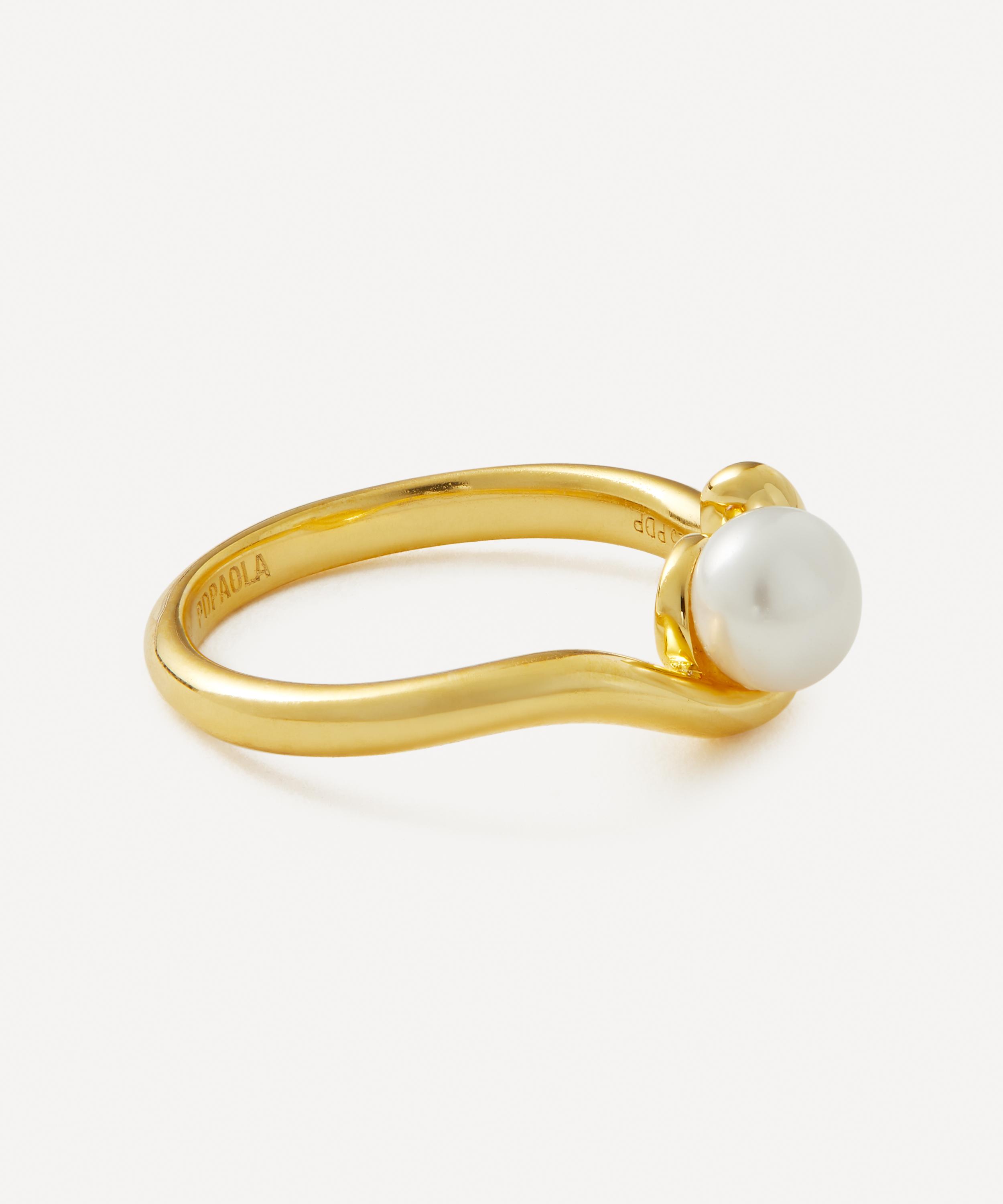 PDPAOLA - 18ct Gold-Plated La Perla Aura Ring image number 1