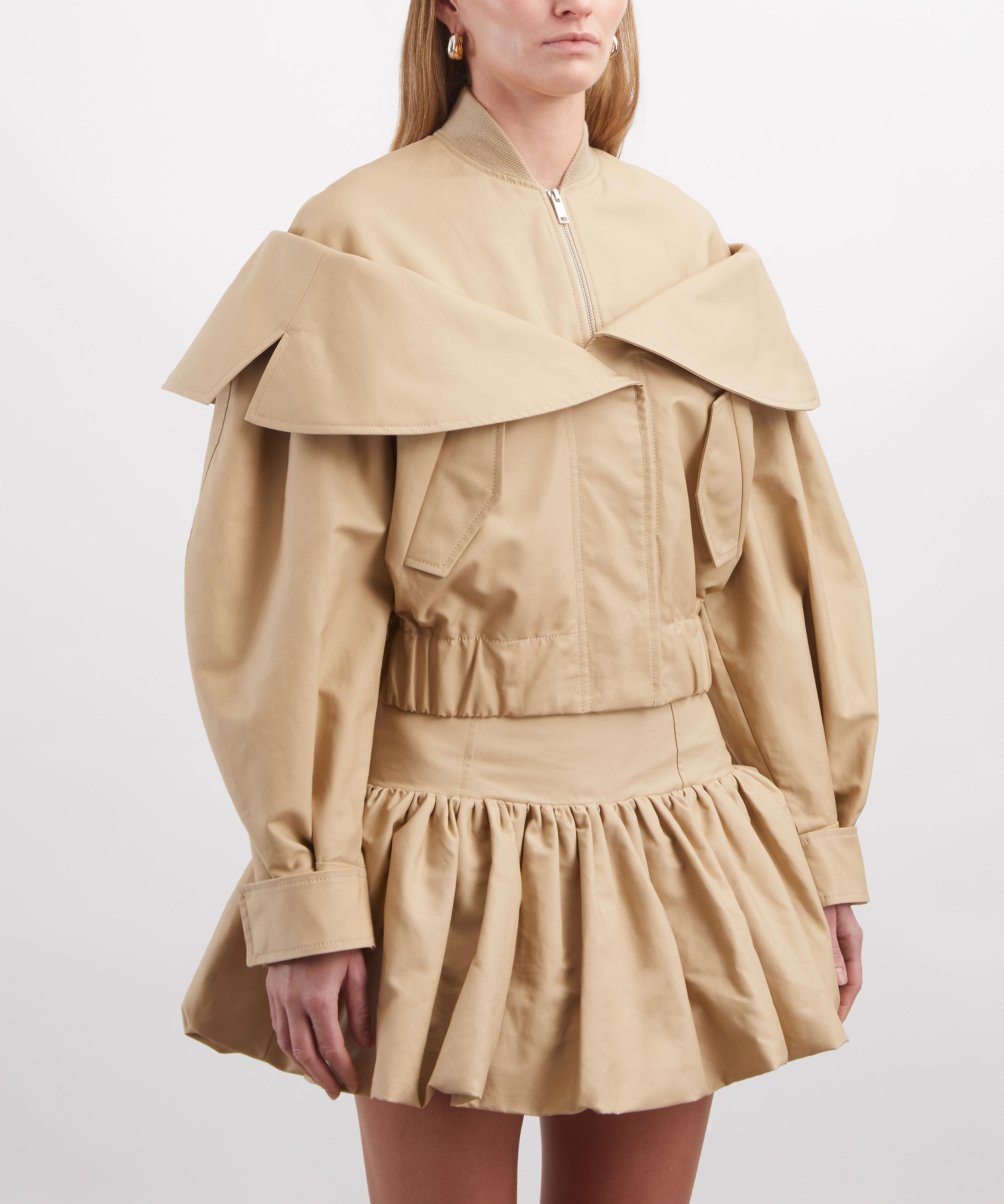 Ganni - Beige Cotton Bomber Jacket image number 2