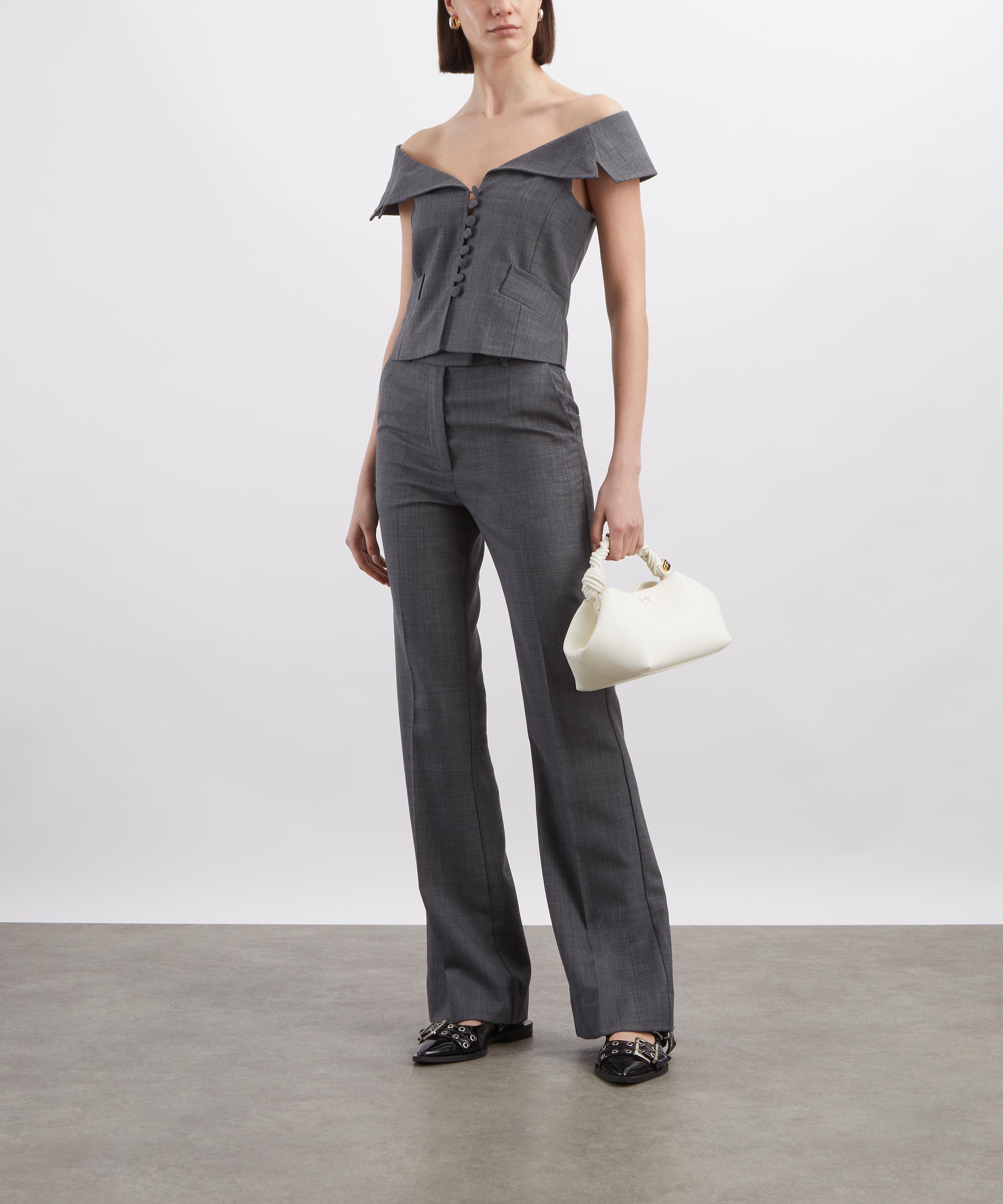 Ganni - Wool Melange Suiting Straight Pants image number 1