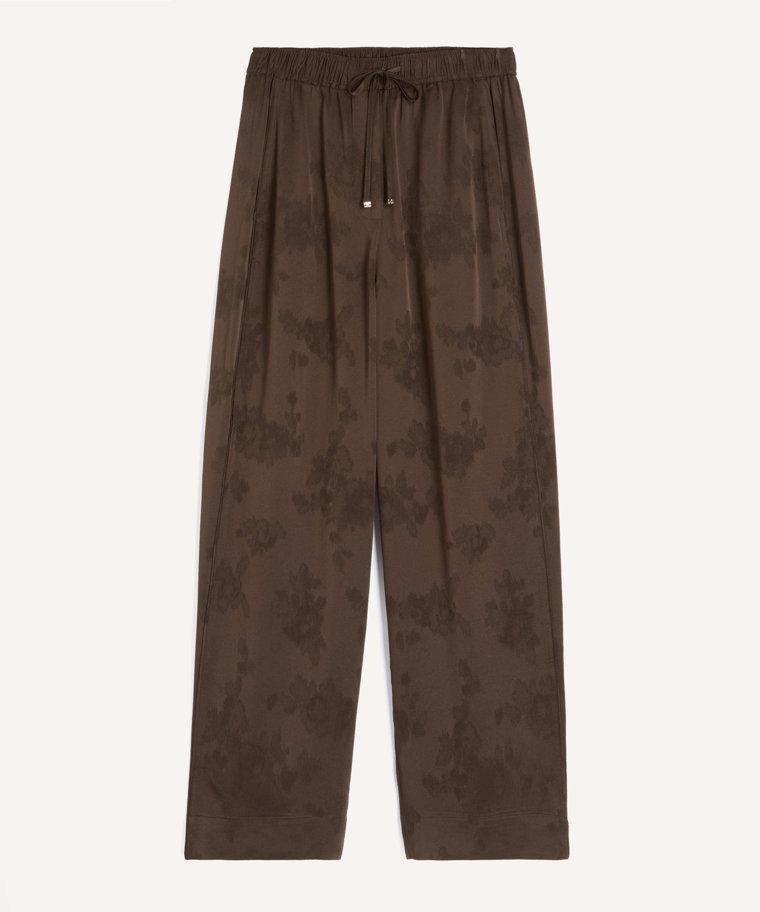Ganni - Brown Satin Trousers