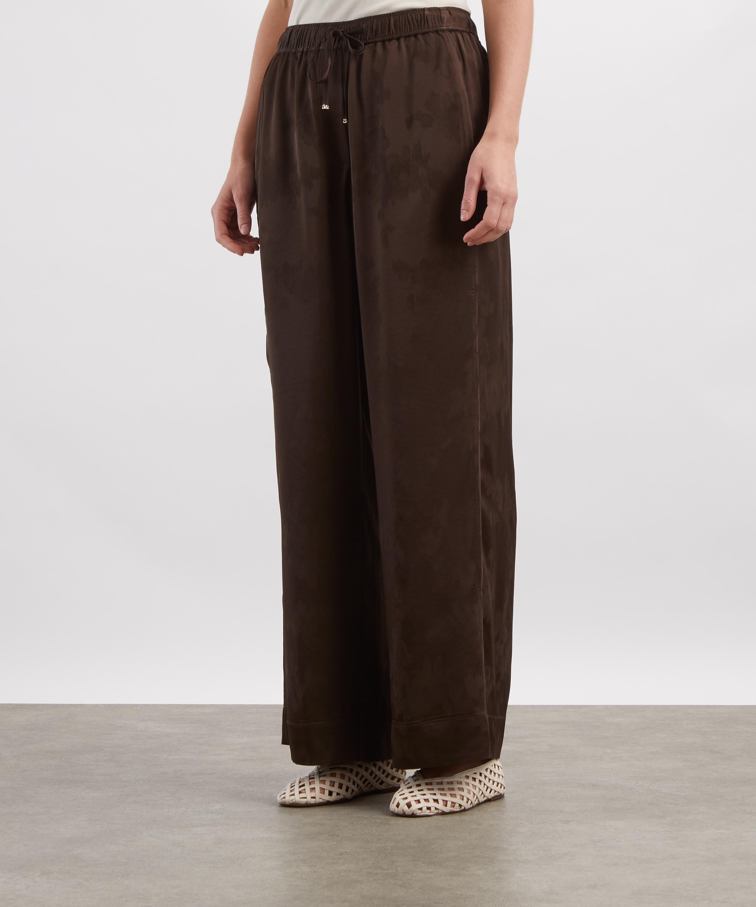 Ganni - Brown Satin Trousers image number 2