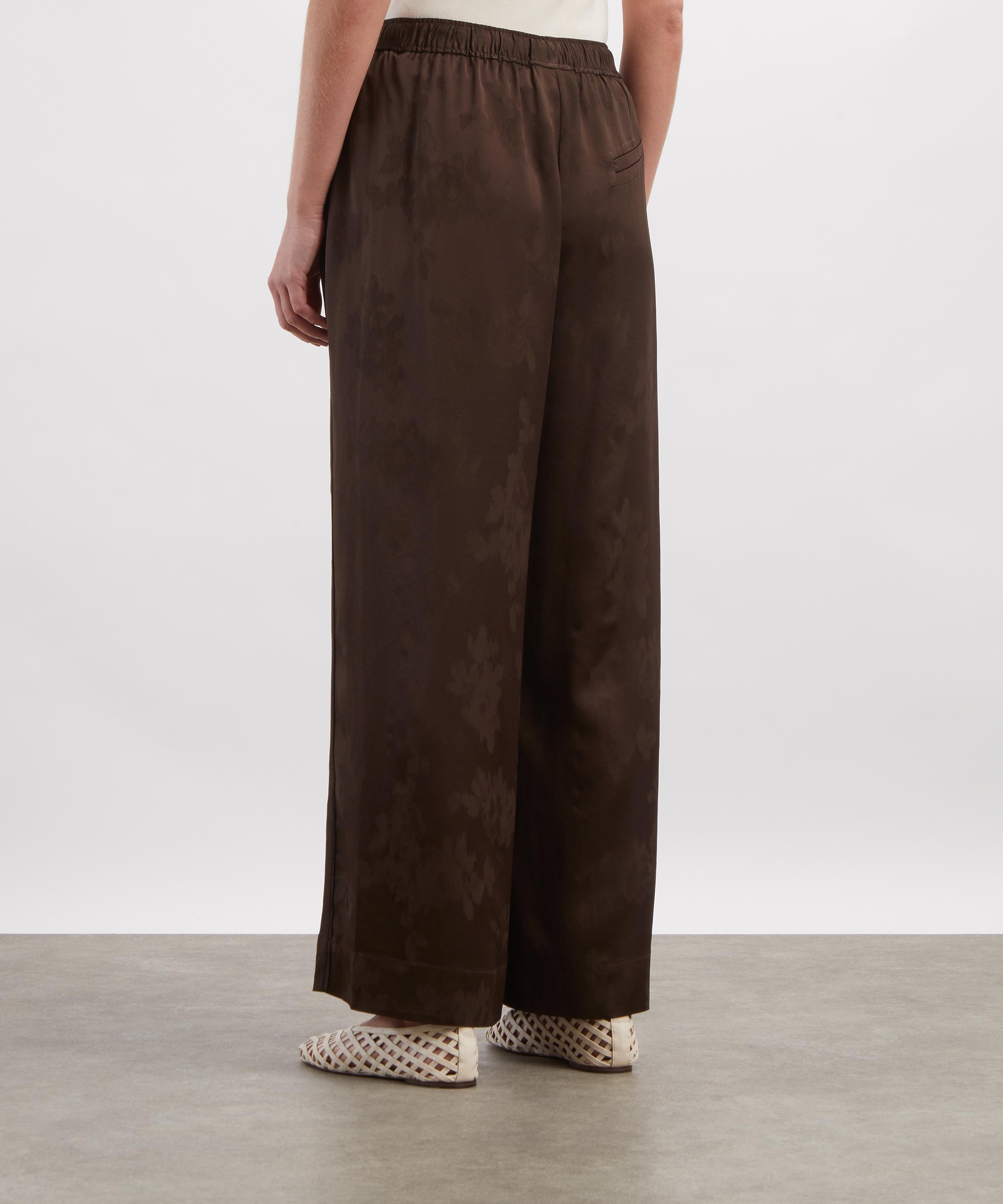 Ganni - Brown Satin Trousers image number 3