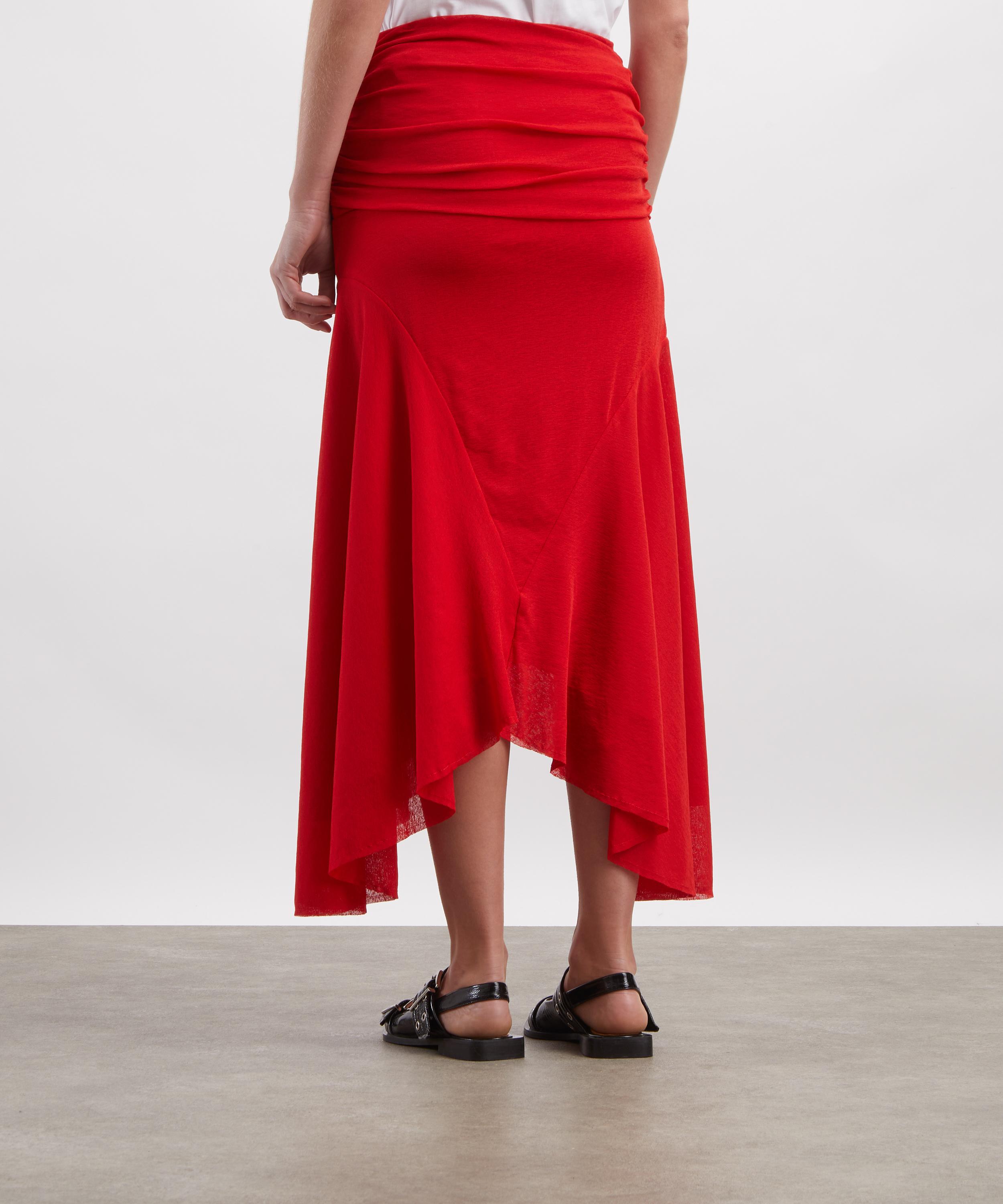 Ganni - Red Marl Mesh Long Skirt image number 3