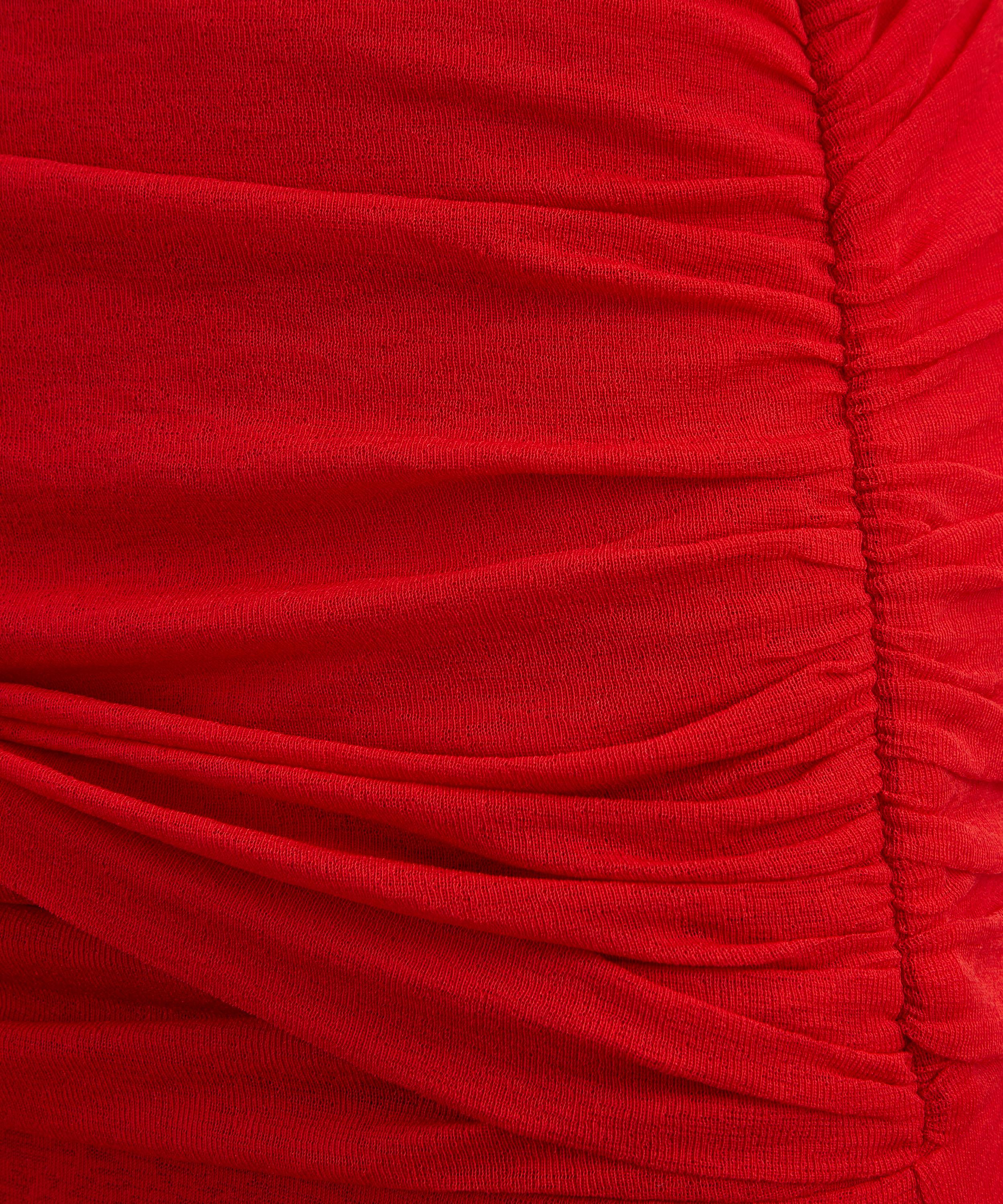 Ganni - Red Marl Mesh Long Skirt image number 4