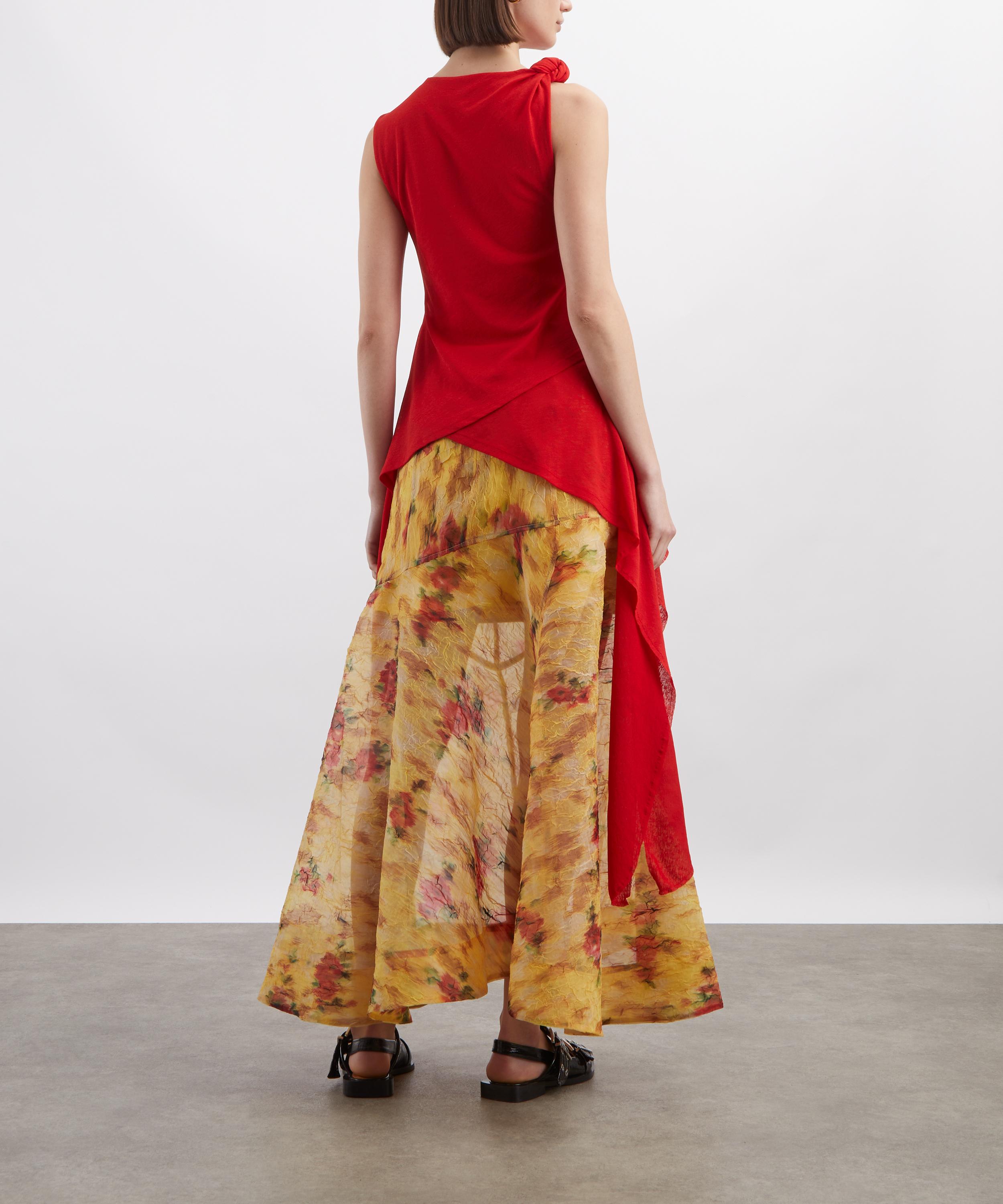 Ganni - Tie Knot Asymmetrical Top image number 2