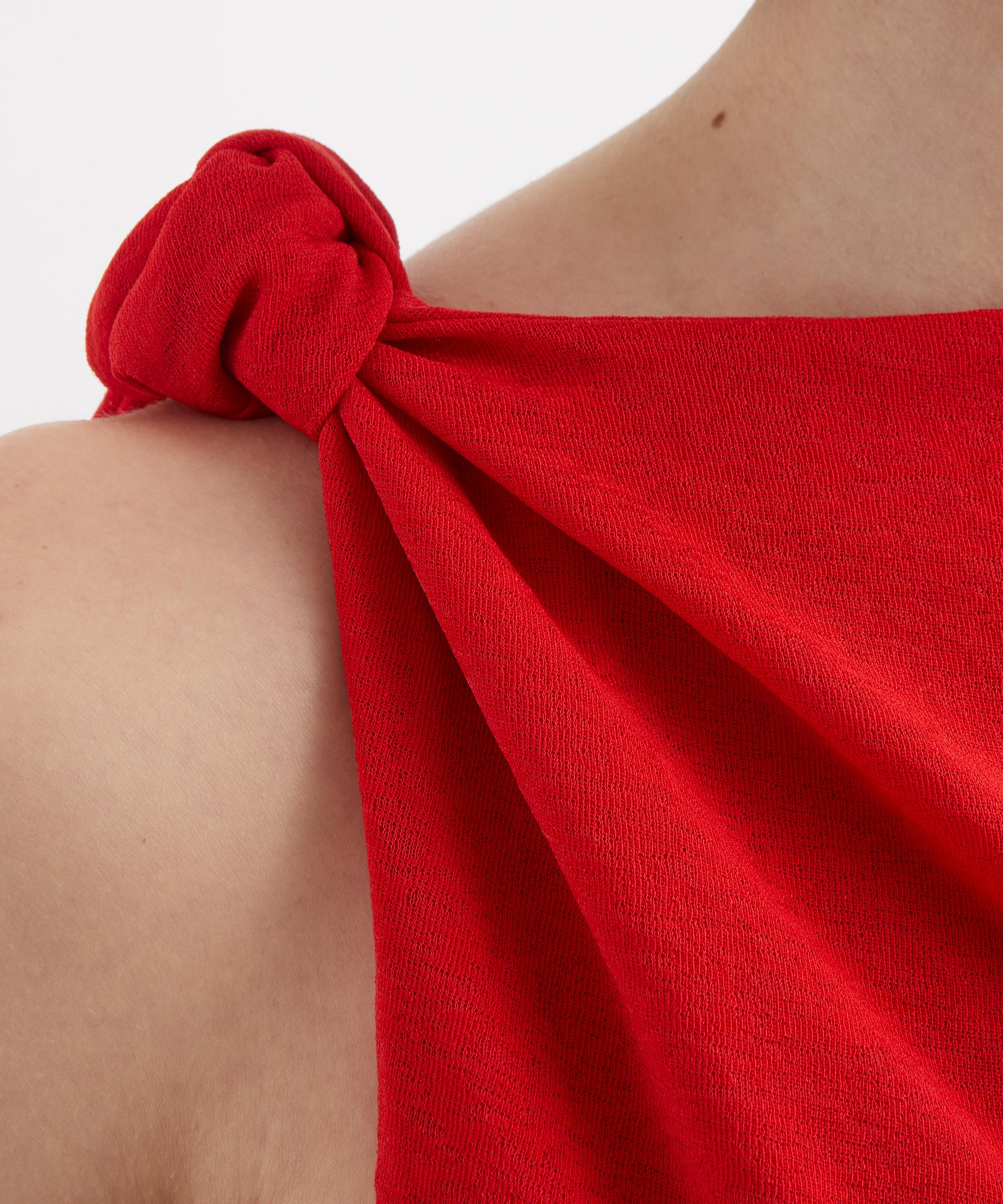 Ganni - Tie Knot Asymmetrical Top image number 3