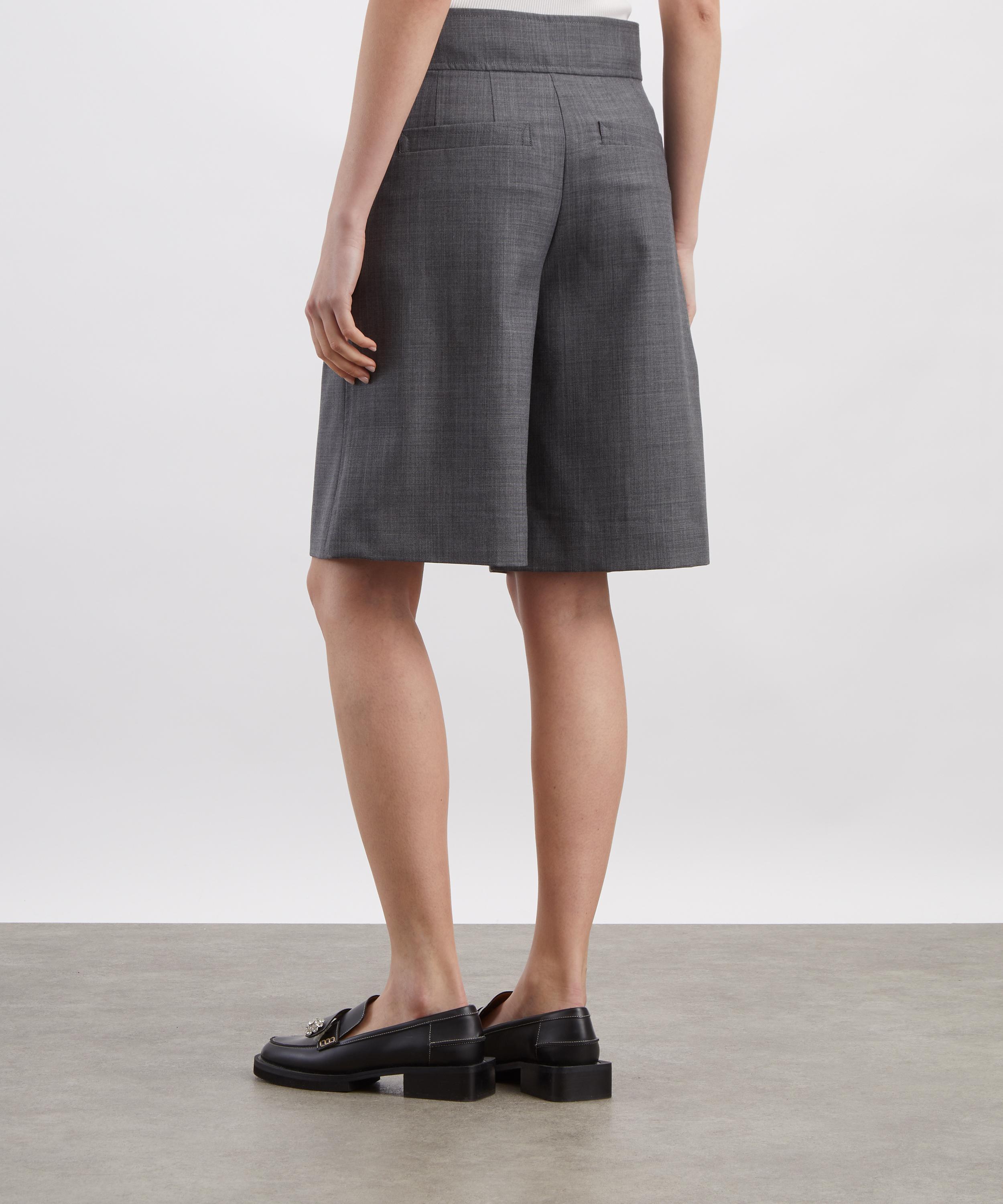 Ganni - Wool Melange Suiting Low Waisted Bermuda image number 3