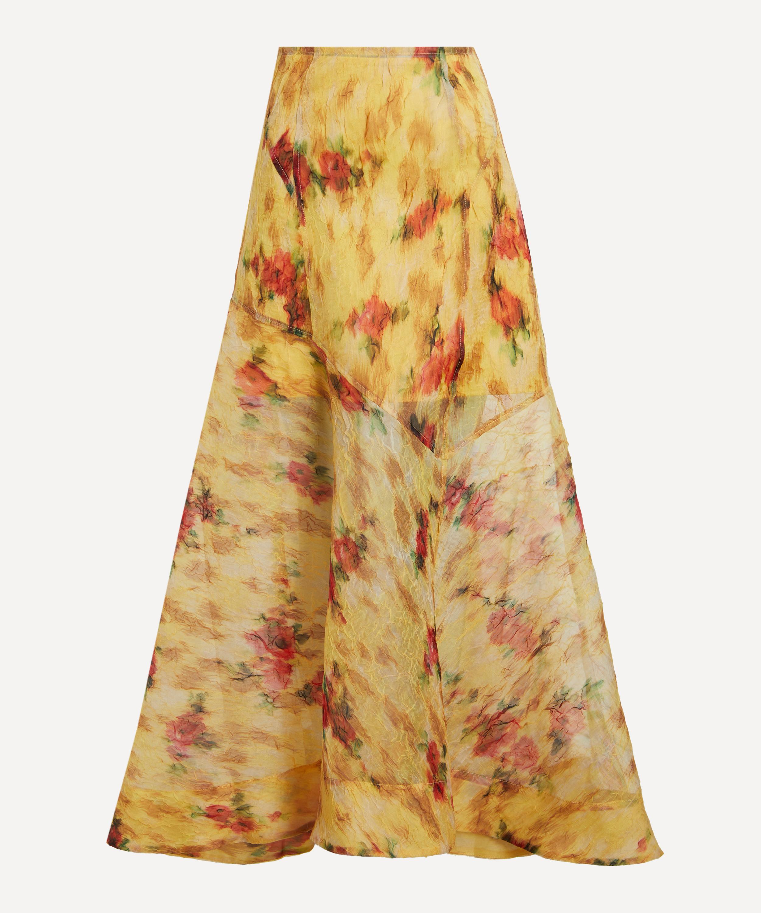 Ganni - Shibori Organza Fluid Skirt