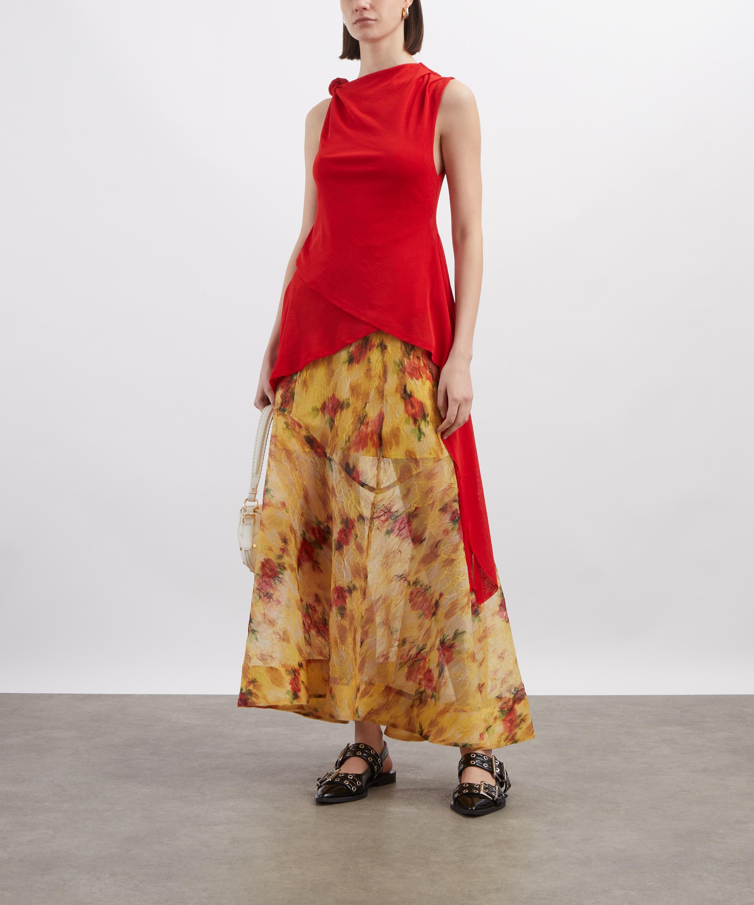 Ganni - Shibori Organza Fluid Skirt image number 1