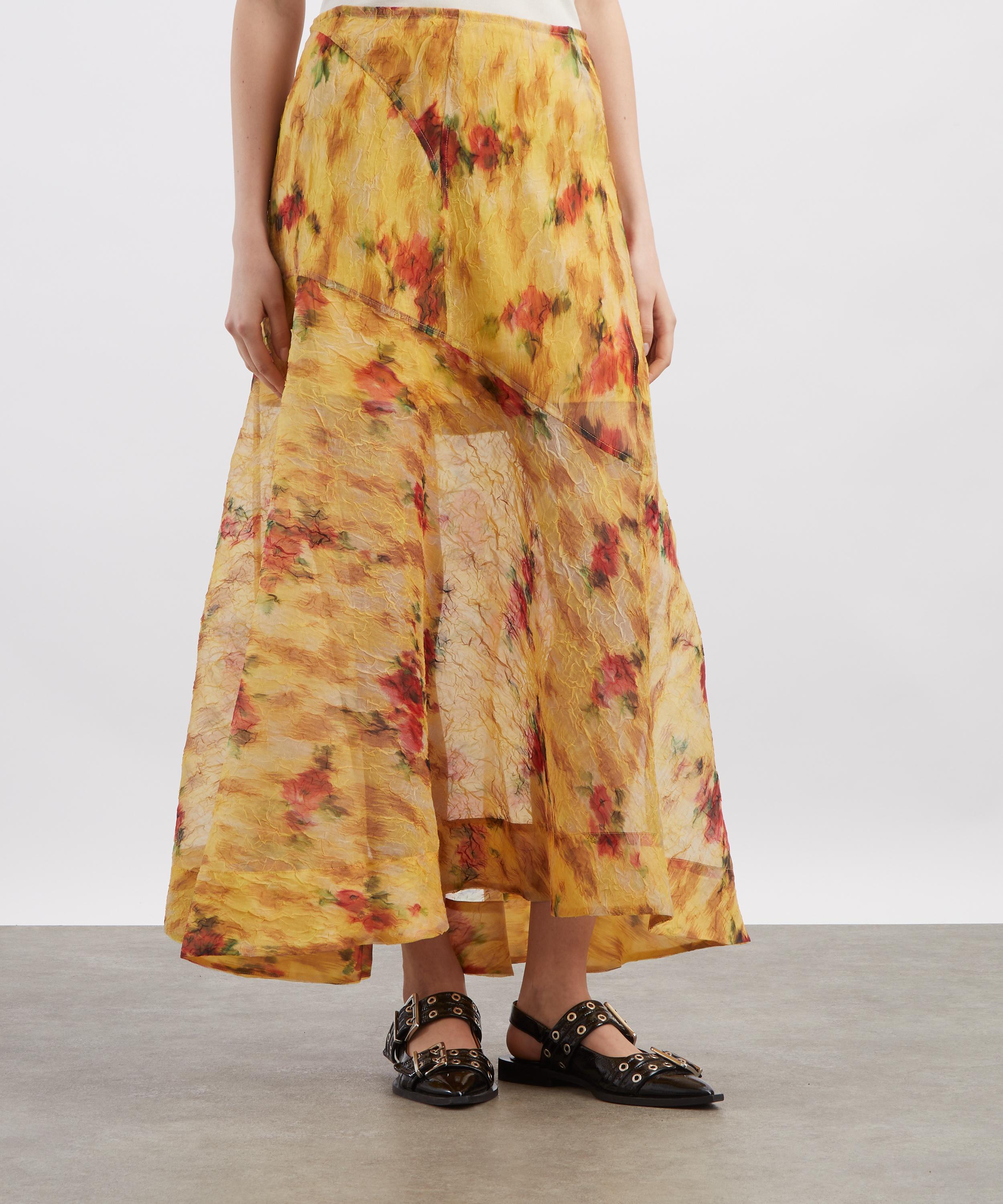 Ganni - Shibori Organza Fluid Skirt image number 2