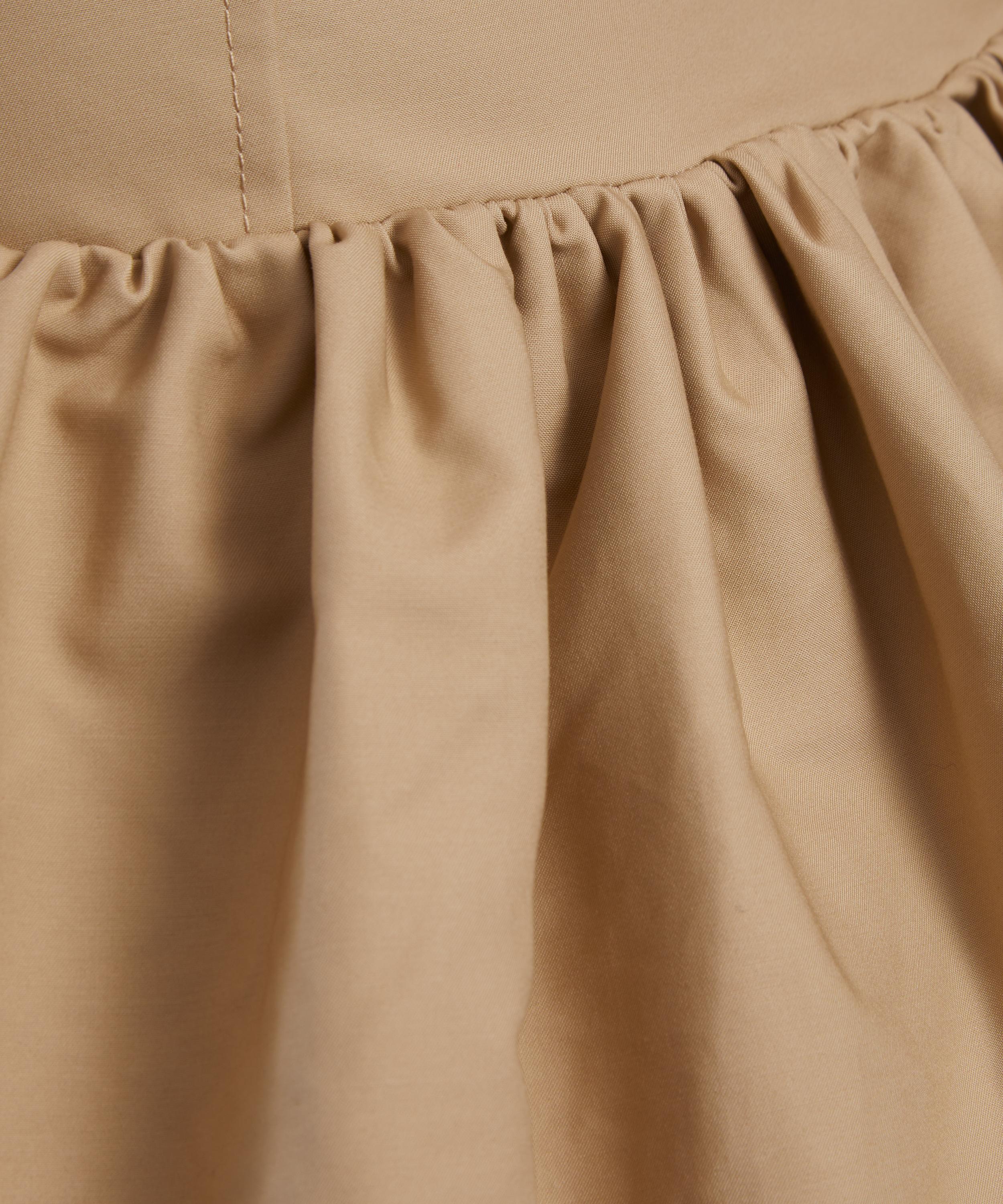 Ganni - Beige Cotton Ruched Mini Skirt image number 4