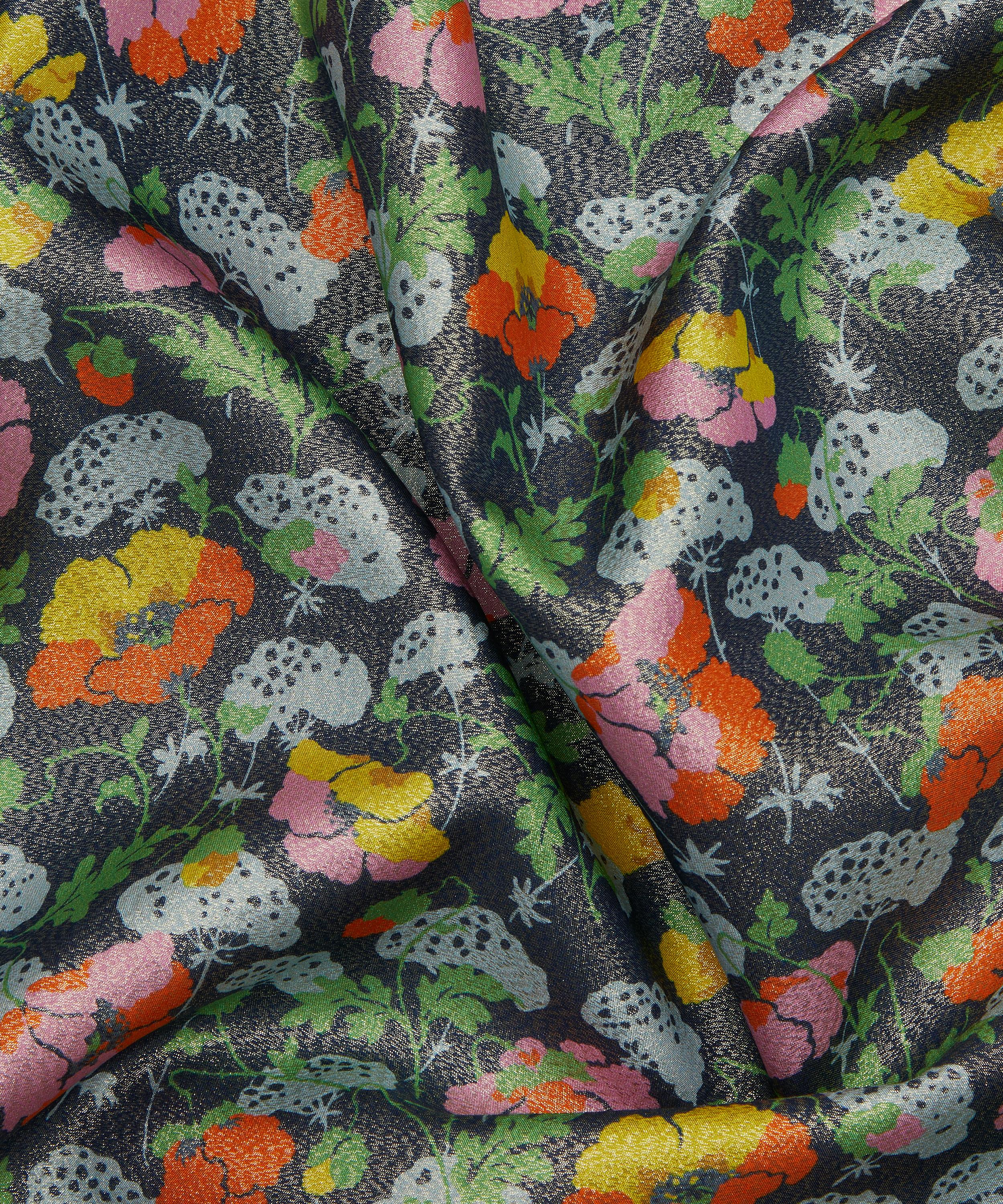 Liberty - Lawrence Poppies Codrington Silk Lurex image number 3