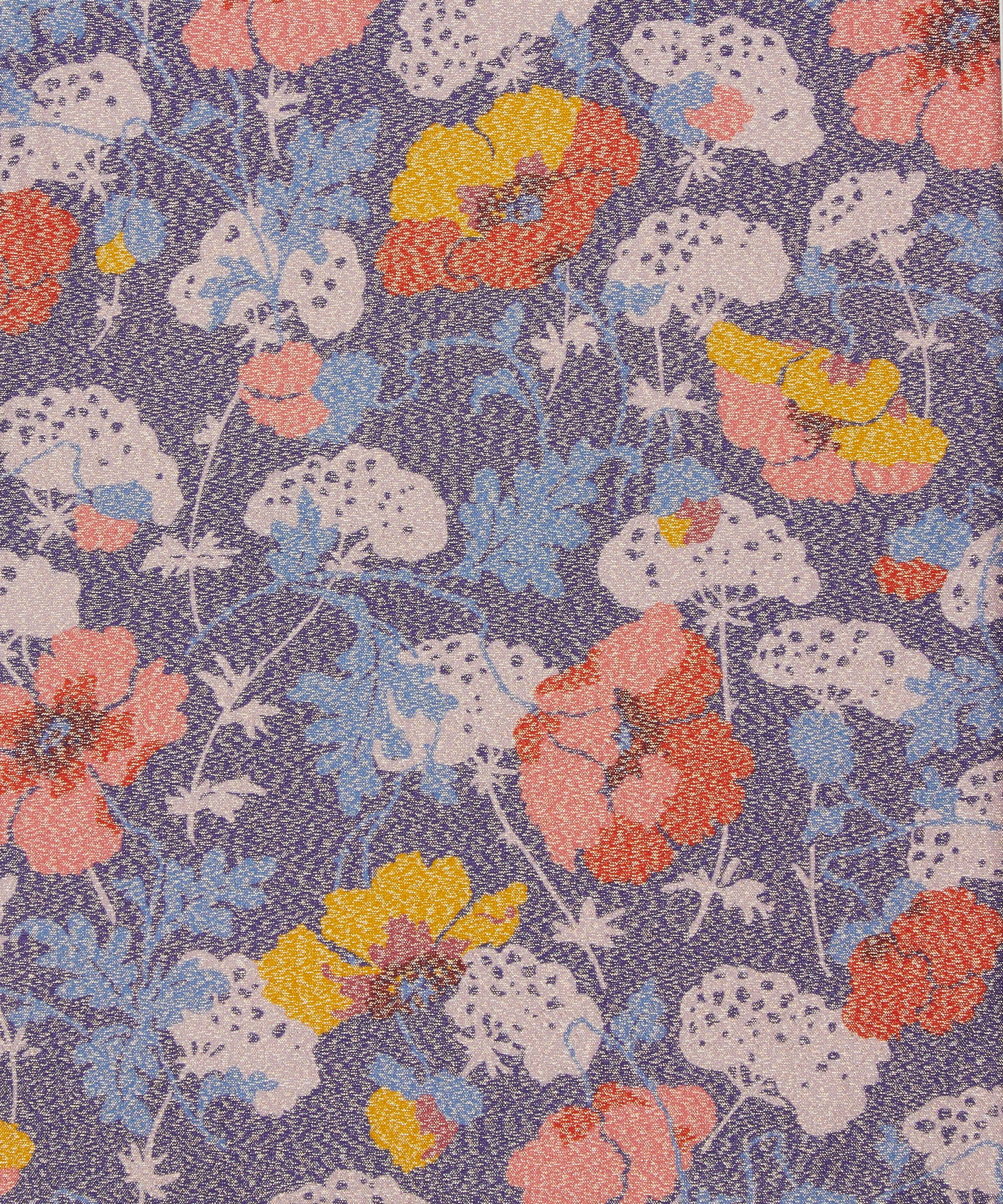 Liberty - Lawrence Poppies Codrington Silk Lurex