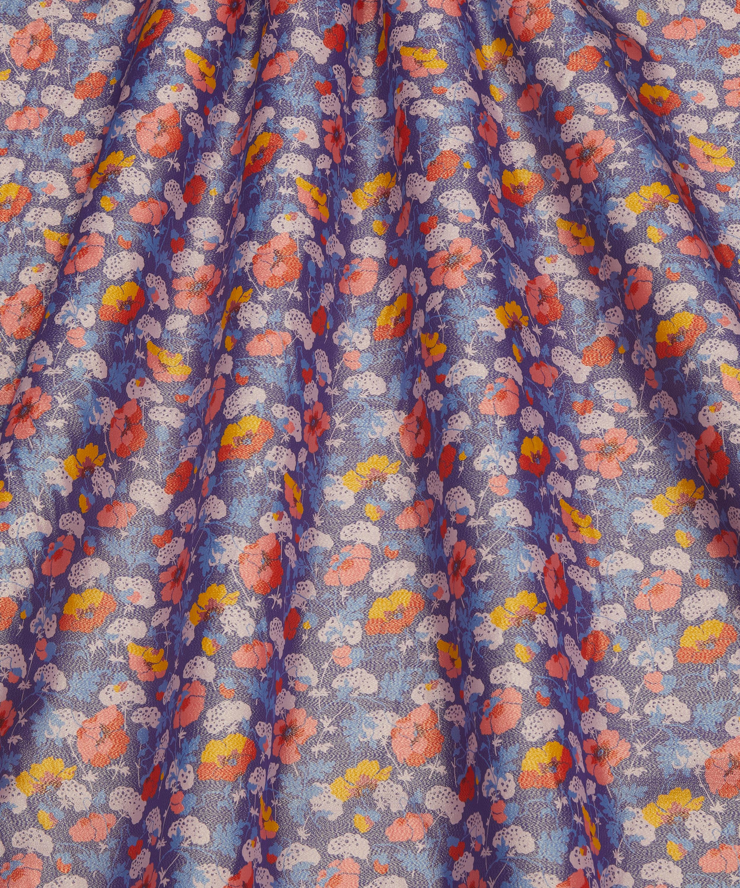 Liberty - Lawrence Poppies Codrington Silk Lurex image number 2