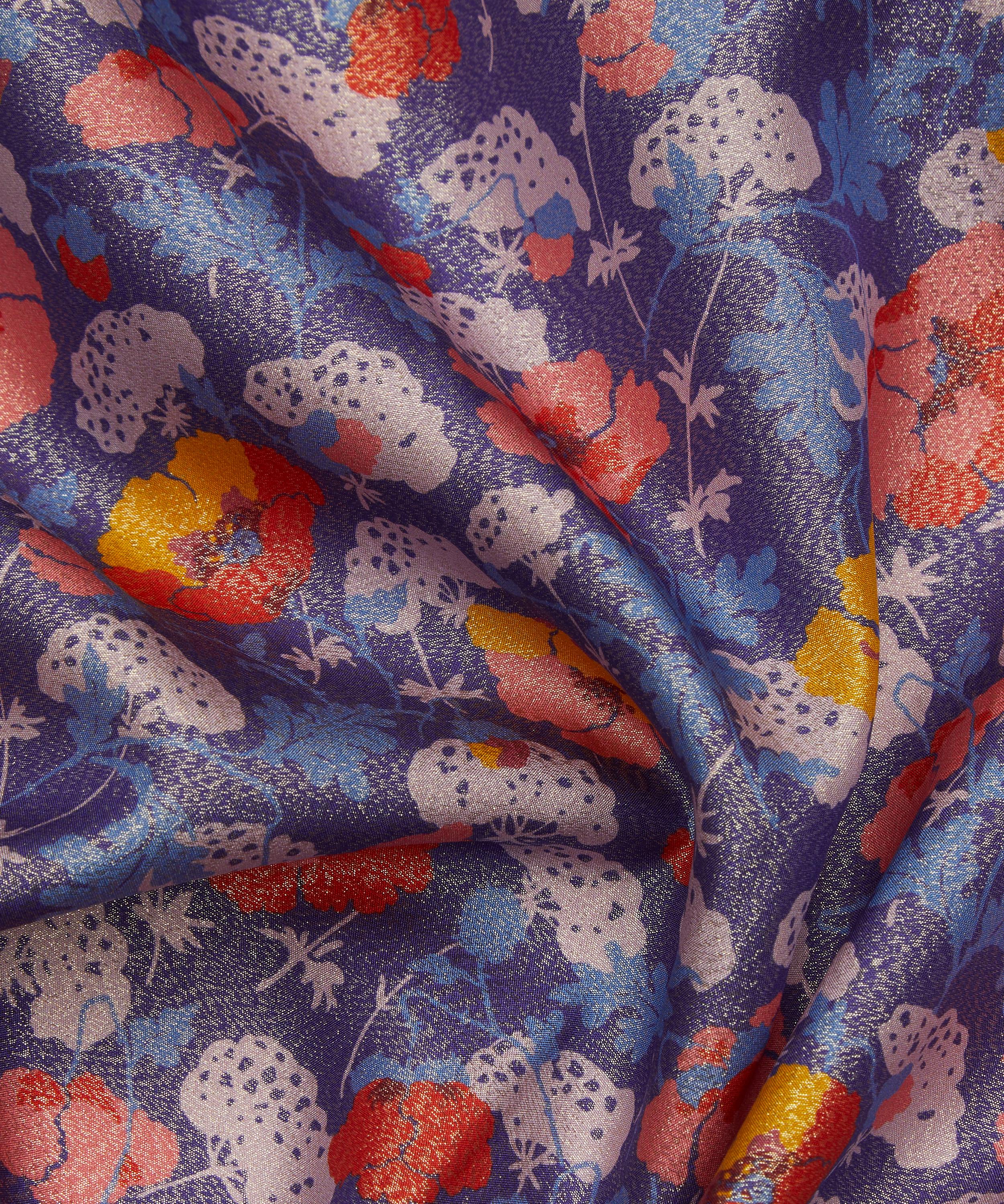 Liberty - Lawrence Poppies Codrington Silk Lurex image number 3