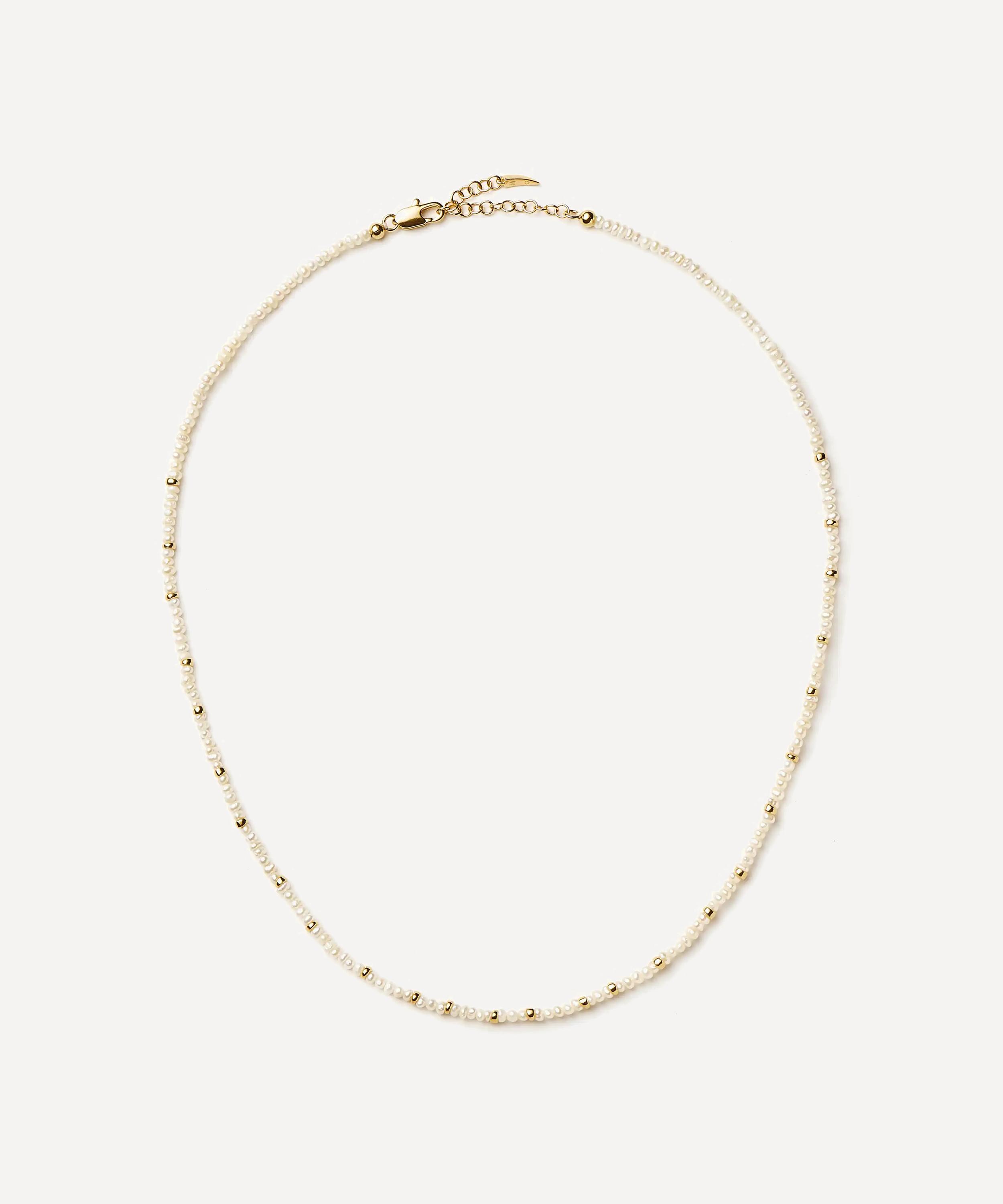 Missoma - 18ct Gold-Plated Micro Pearl Beaded Necklace