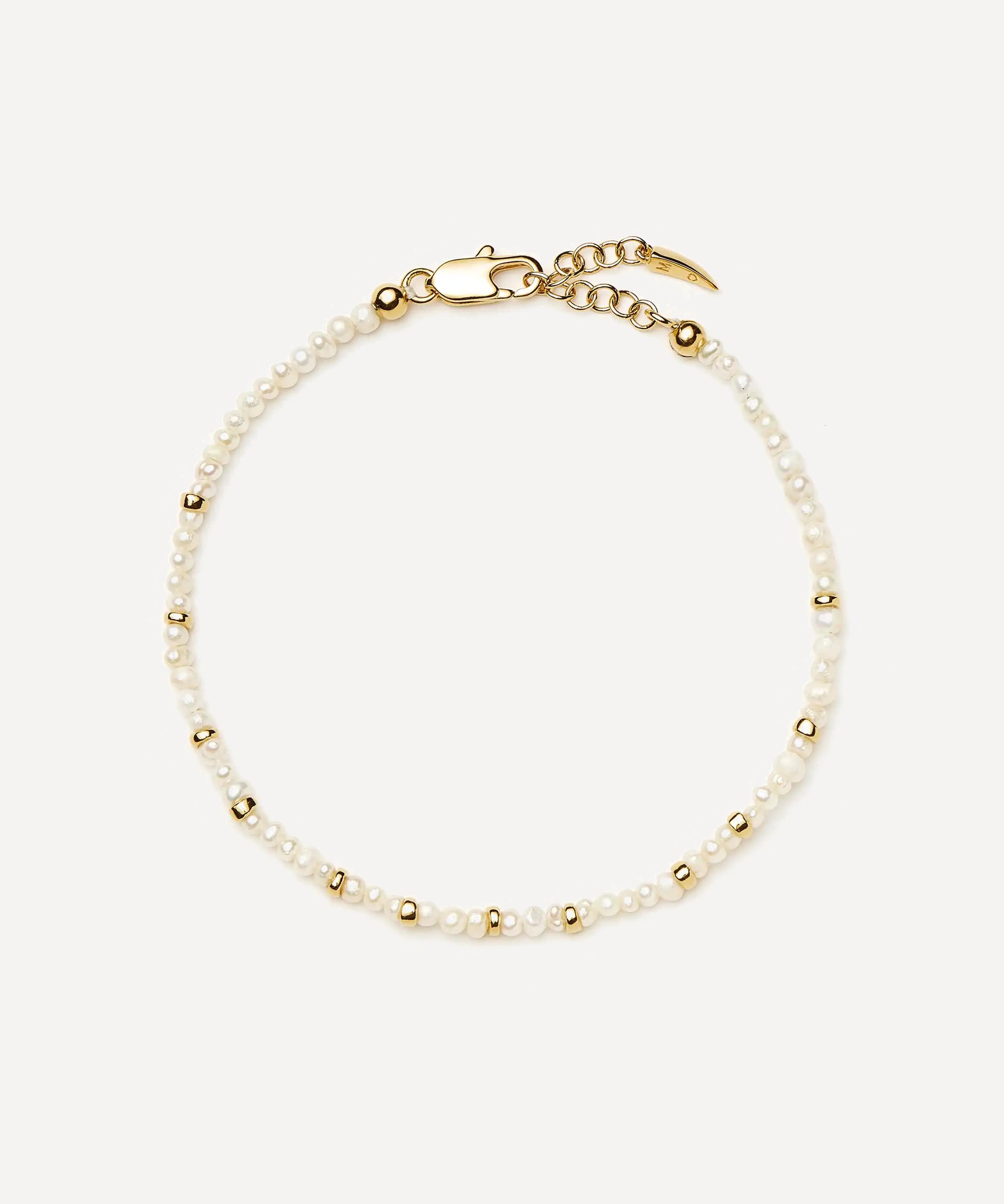 Missoma - 18ct Gold-Plated Micro Pearl Beaded Bracelet