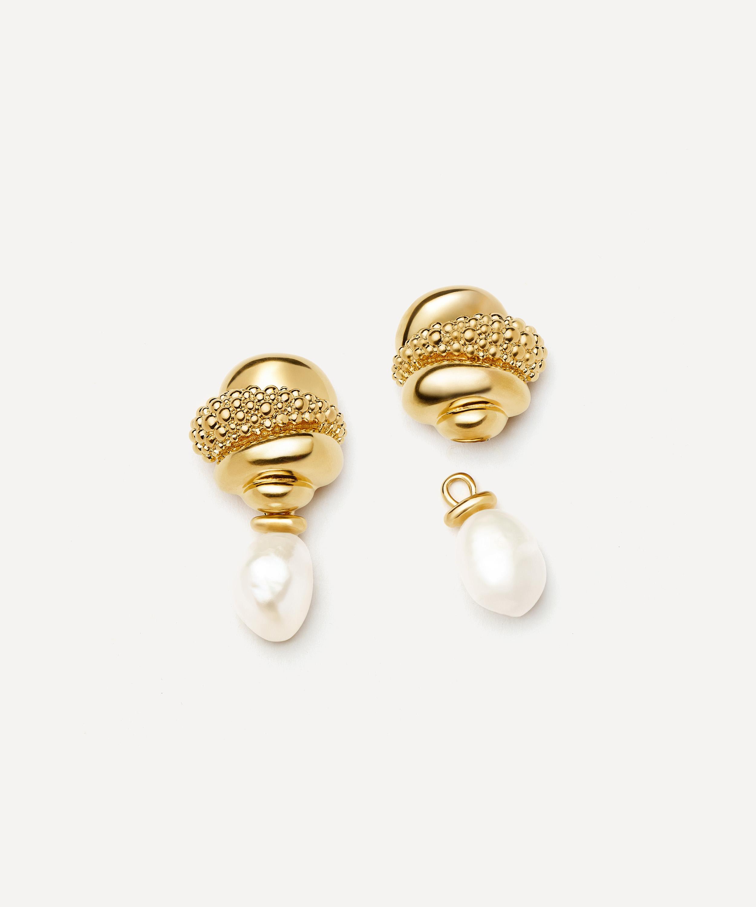Missoma - 18ct Gold-Plated Baya Pearl Detachable Drop Earrings image number 2