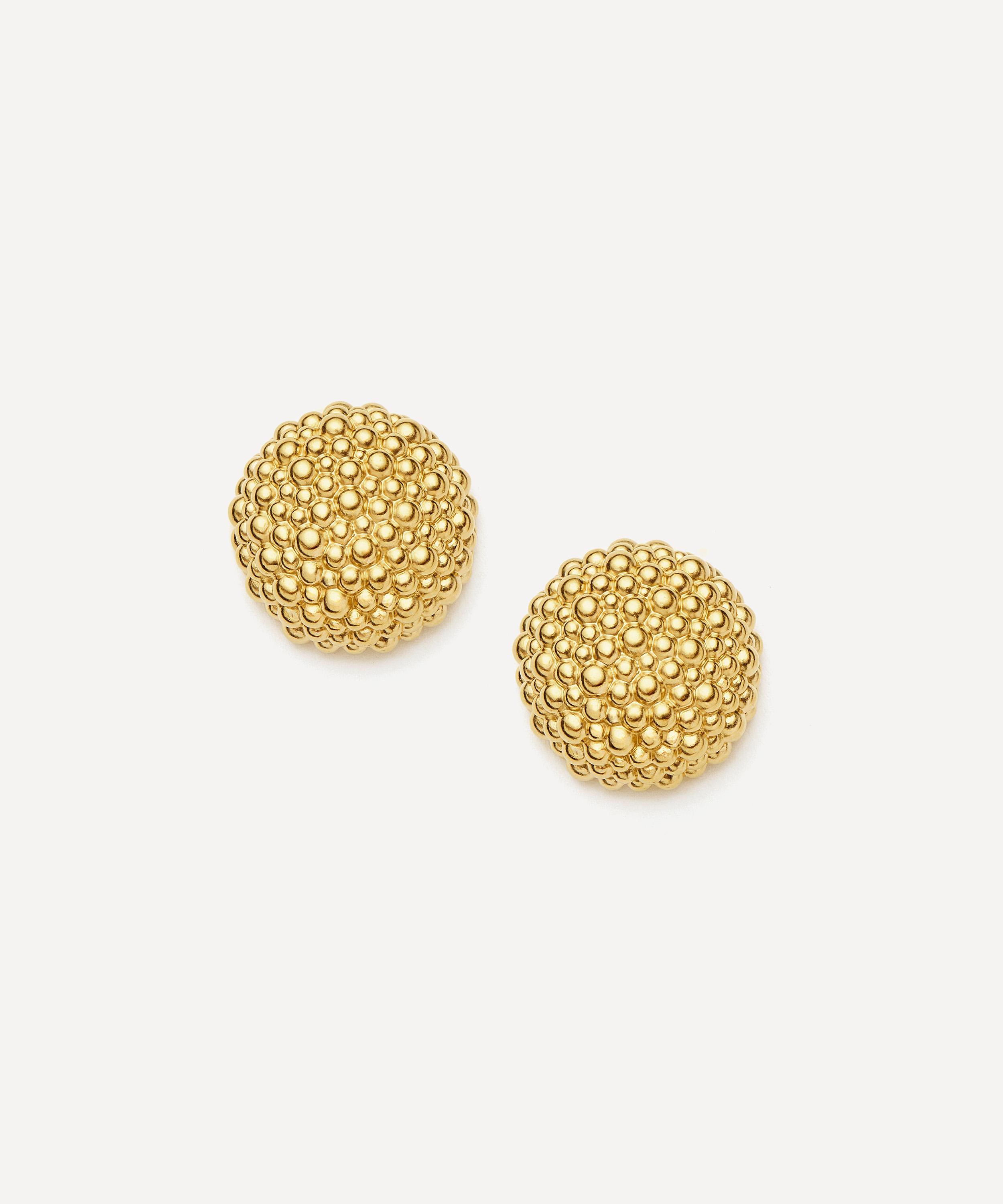 Missoma - 18ct Gold-Plated Baya Dome Stud Earrings