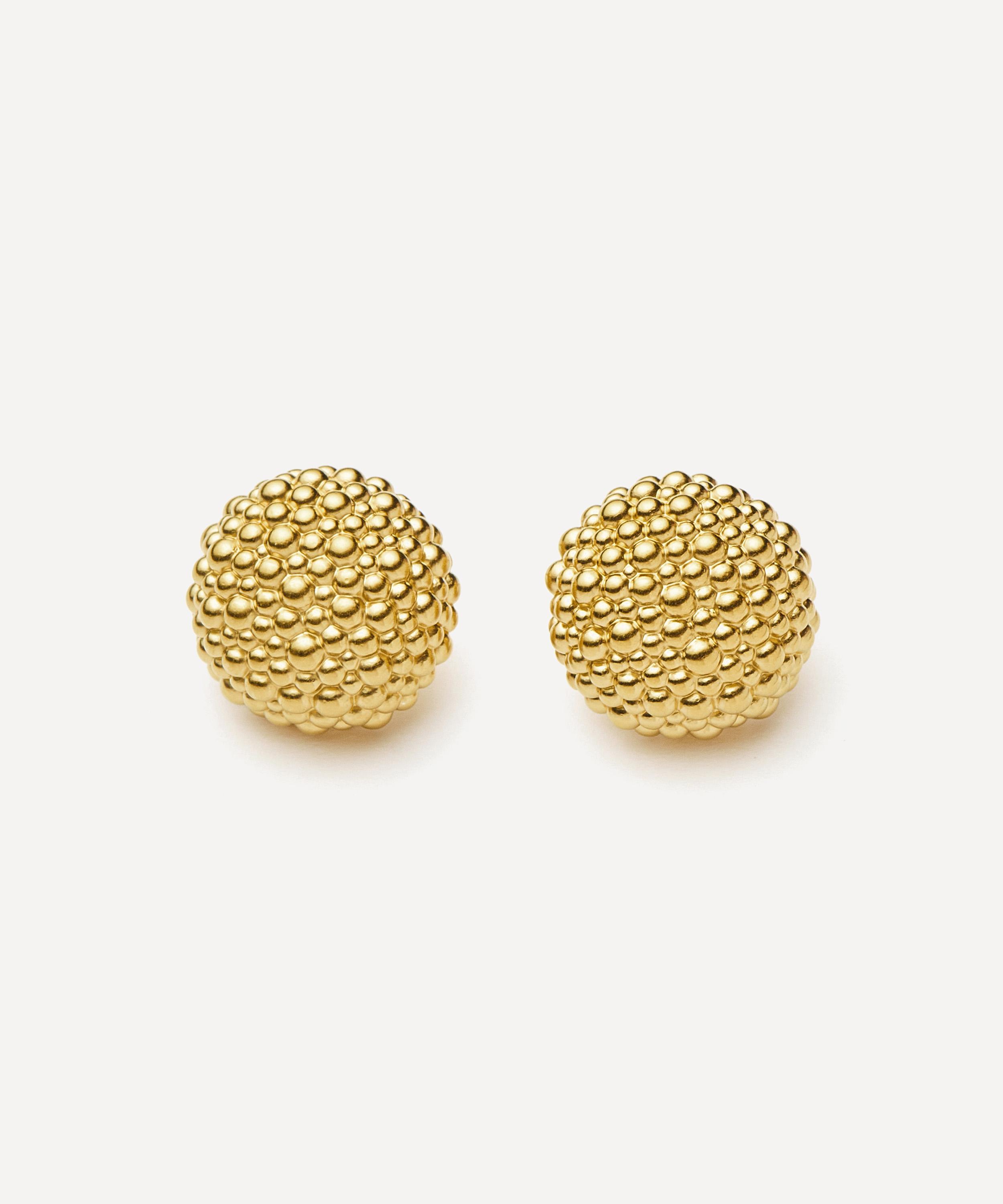 Missoma - 18ct Gold-Plated Baya Dome Stud Earrings image number 2