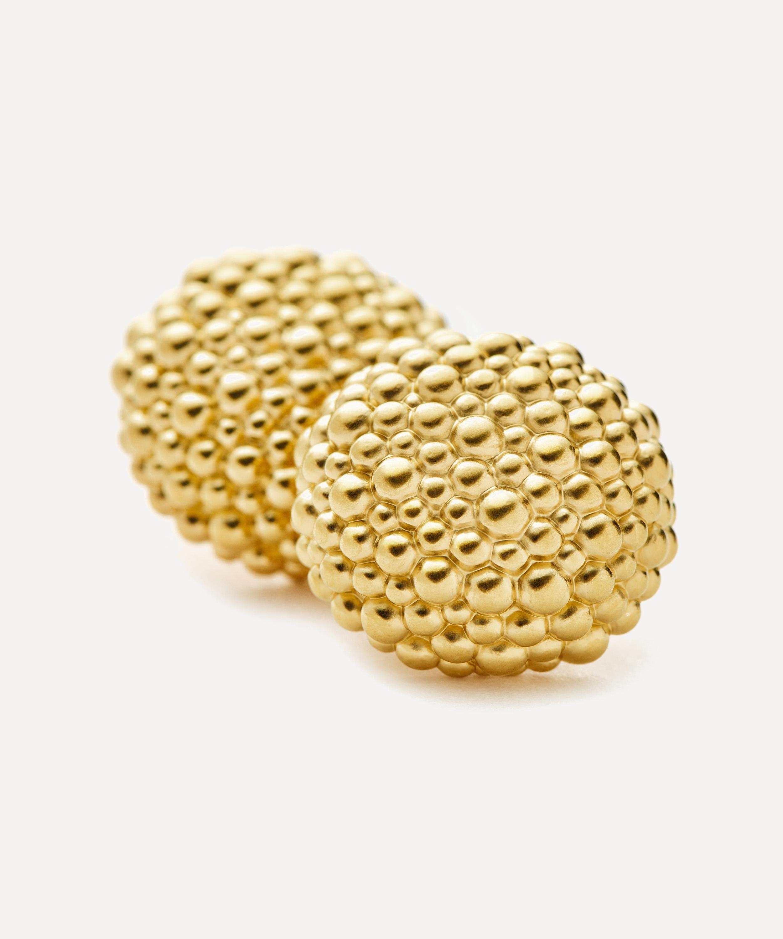 Missoma - 18ct Gold-Plated Baya Dome Stud Earrings image number 3