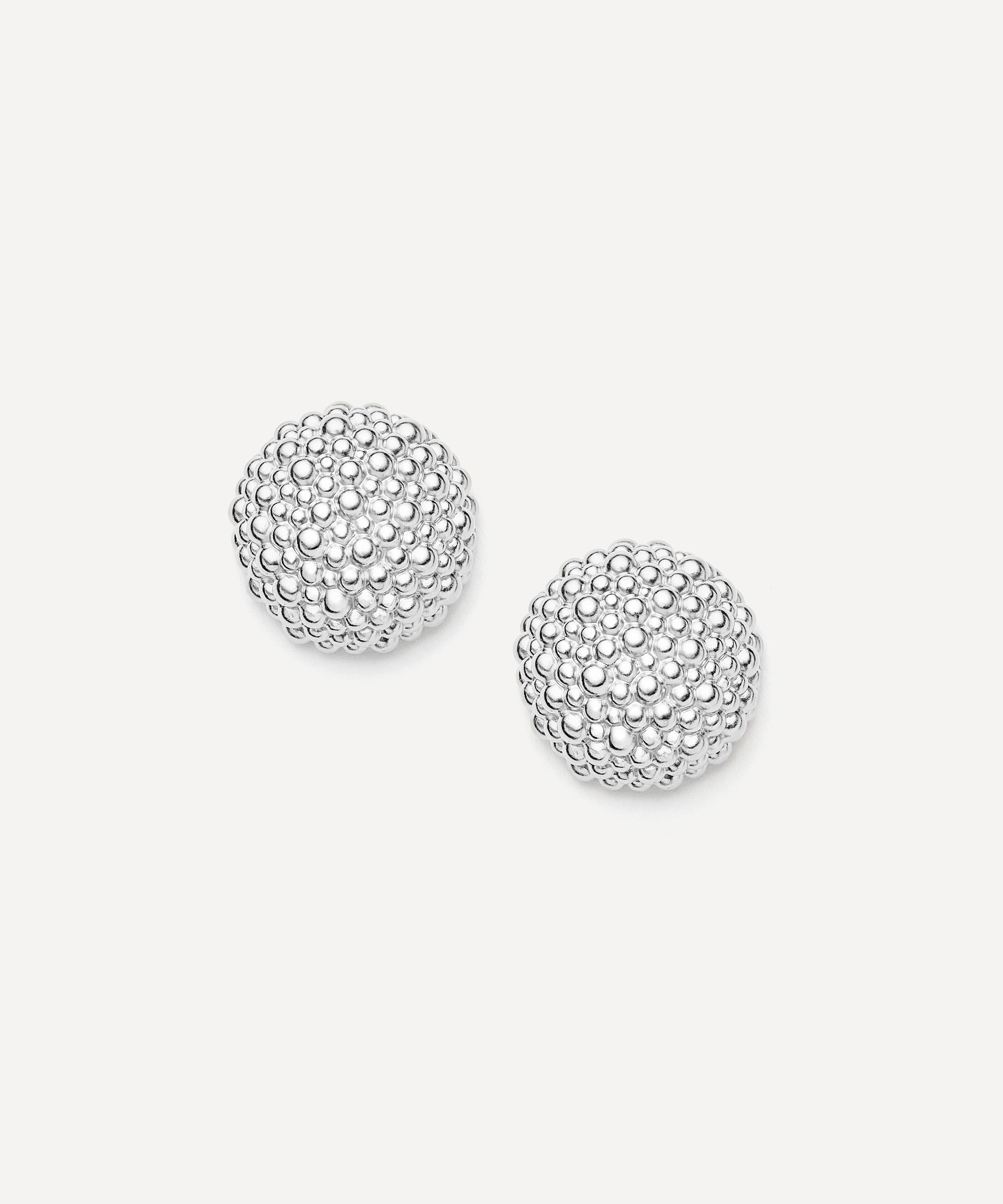 Missoma - Silver-Plated Baya Dome Stud Earrings image number 0