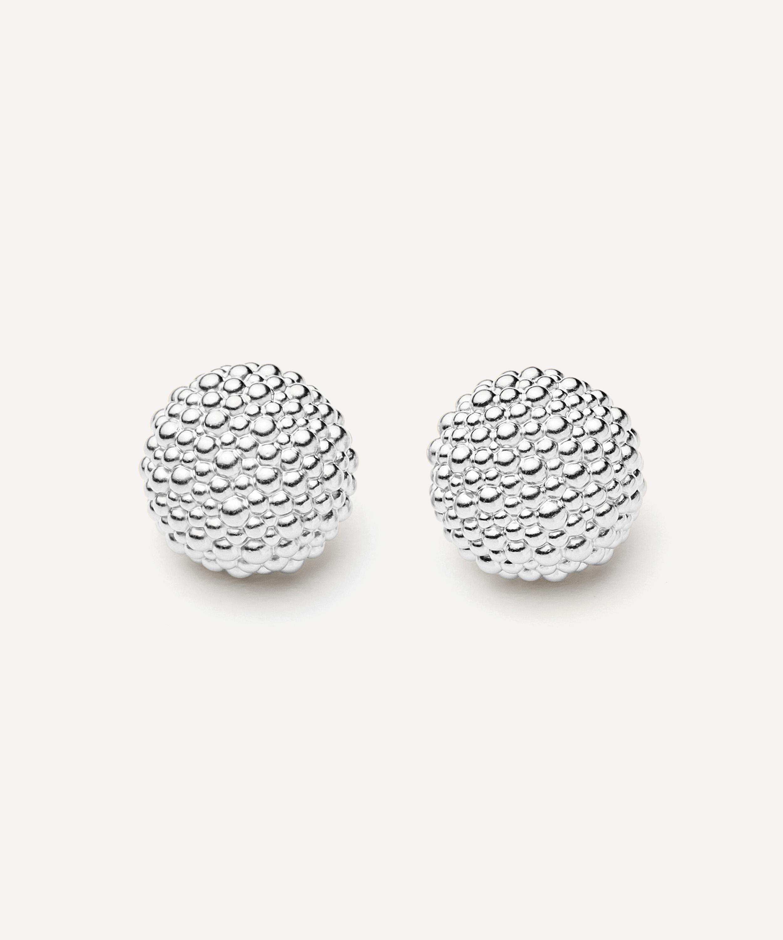 Missoma - Silver-Plated Baya Dome Stud Earrings image number 2