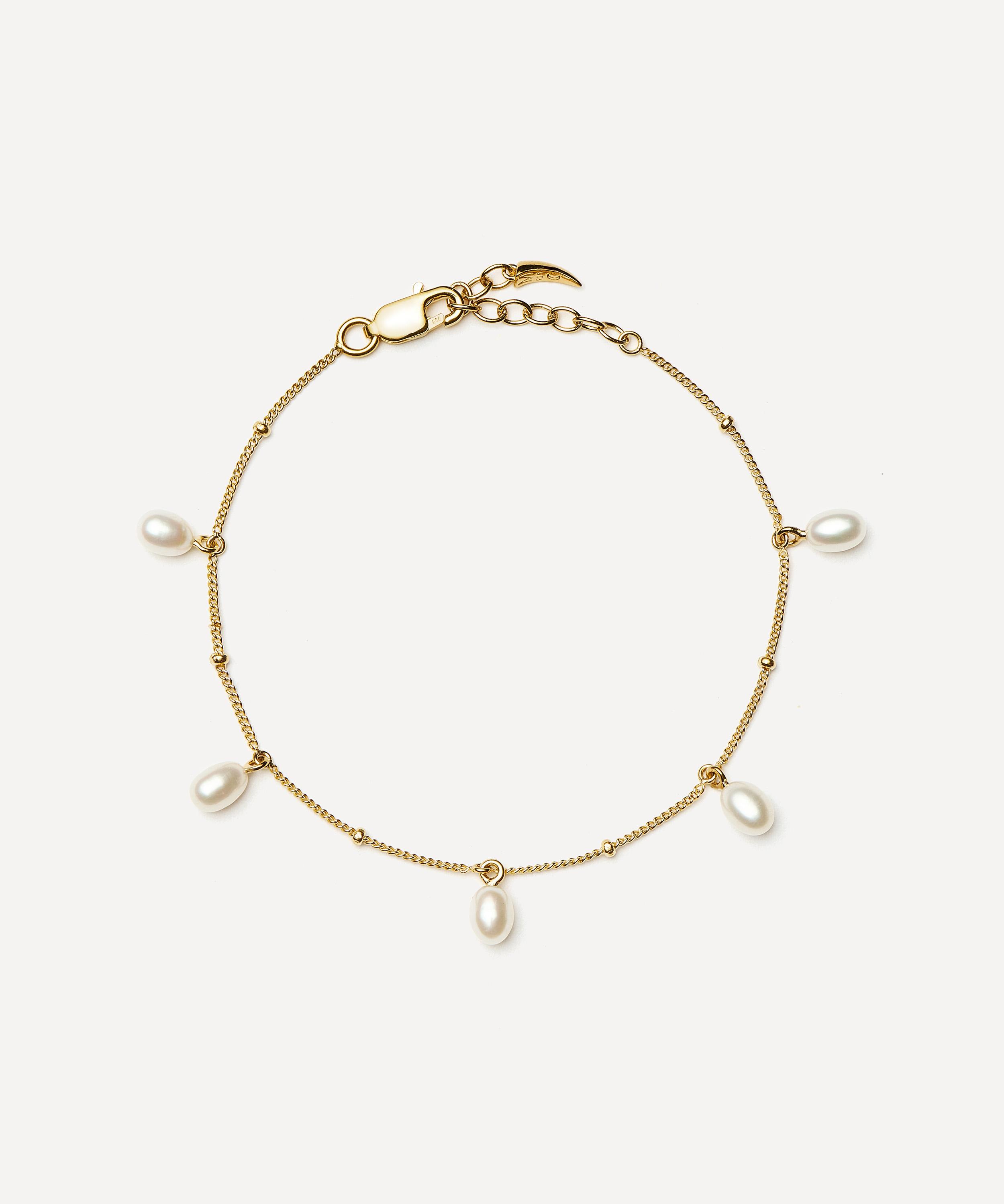 Missoma - 18ct Gold-Plated Vermeil Silver Baya Baroque Pearl Chain Bracelet