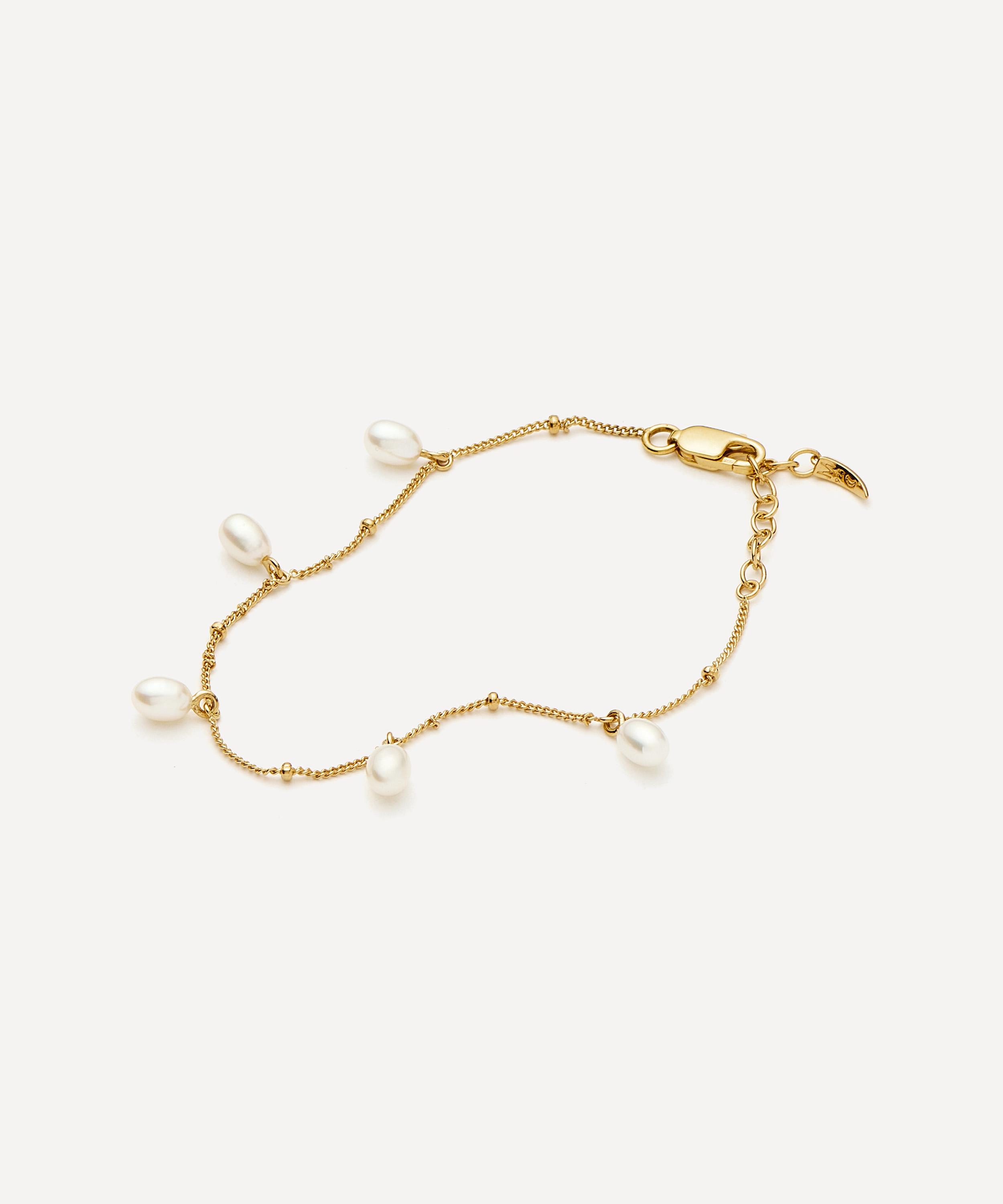 Missoma - 18ct Gold-Plated Vermeil Silver Baya Baroque Pearl Chain Bracelet image number 2